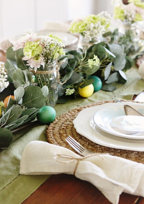 Our Easter table decor