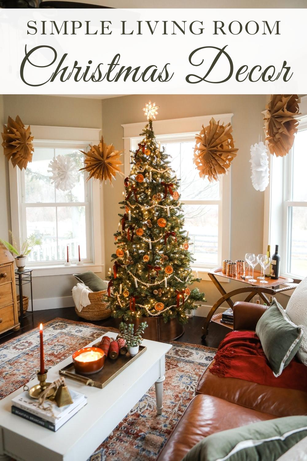 Simple Living Room Christmas Decor