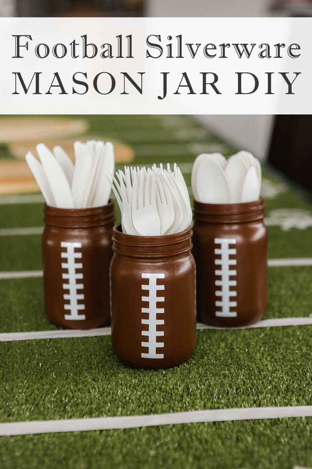 Football Mason Jar Craft