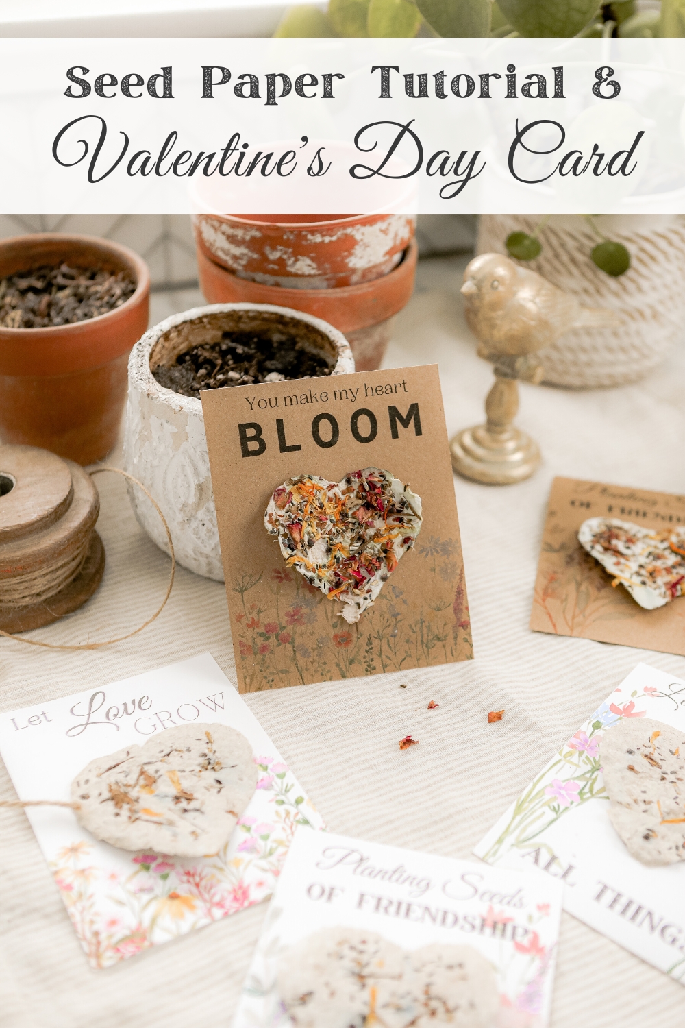 How to make seed paper and Seed Paper DIY Valentine's