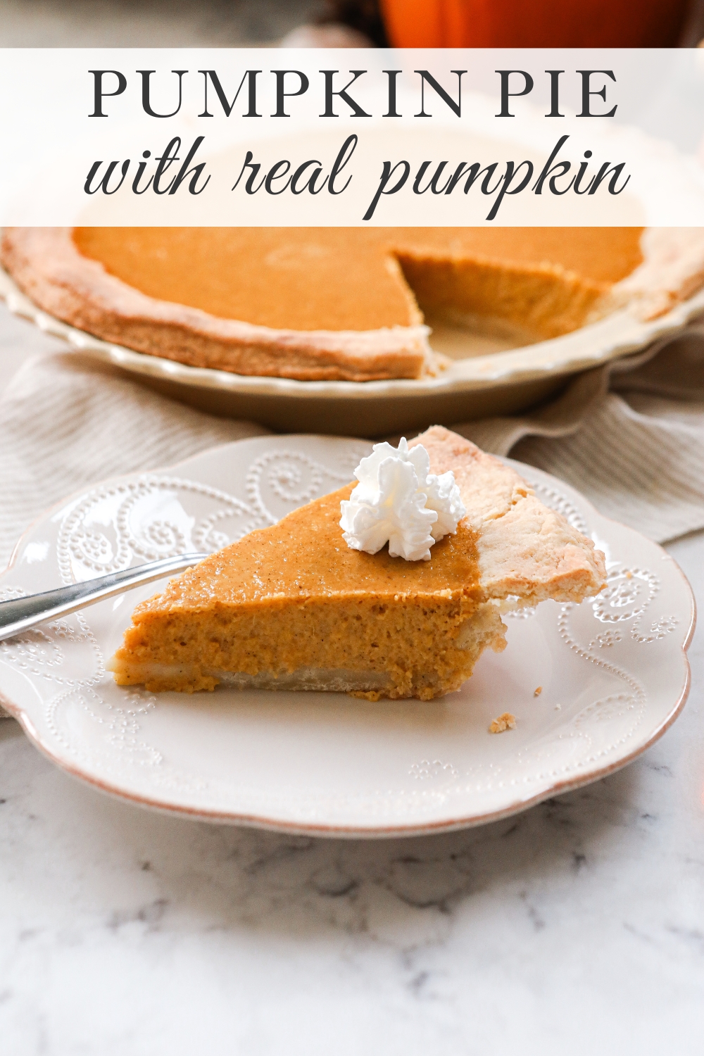 Recipe for pumpkin pie from real pumpkin