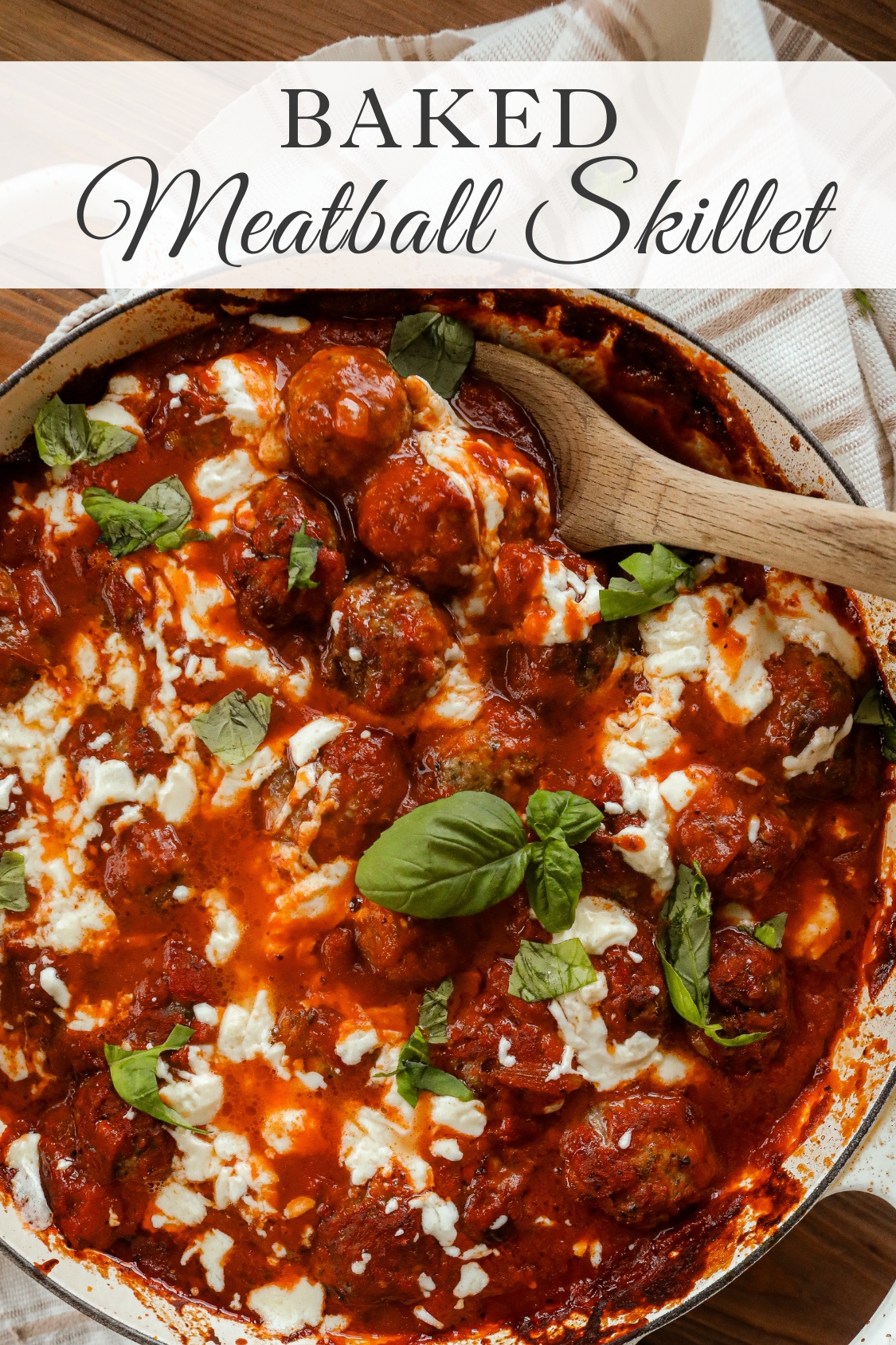 Bakled Meatball Skillet recipe - Sugar Maple Farmhouse