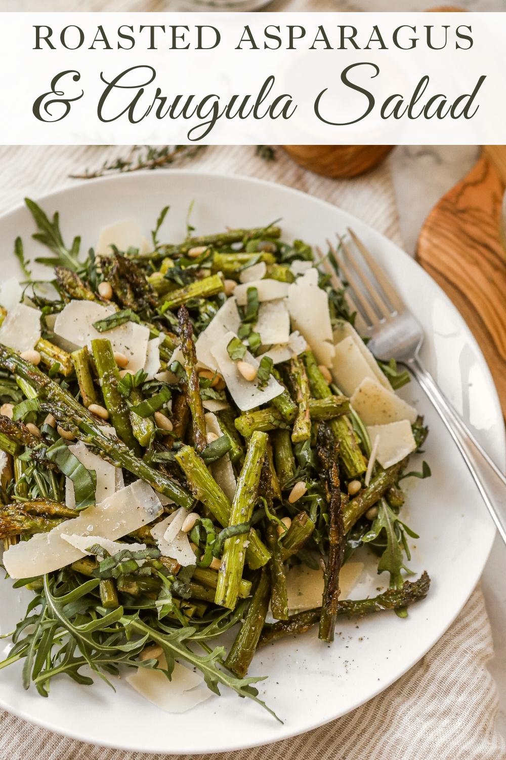 Roasted Asparagus salad recipe with arugula