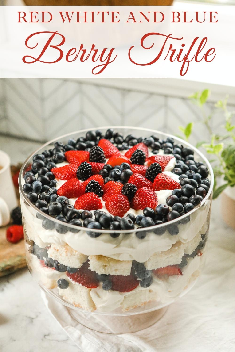 Recipe for Berry Trifle | Red White and Blue Trifle