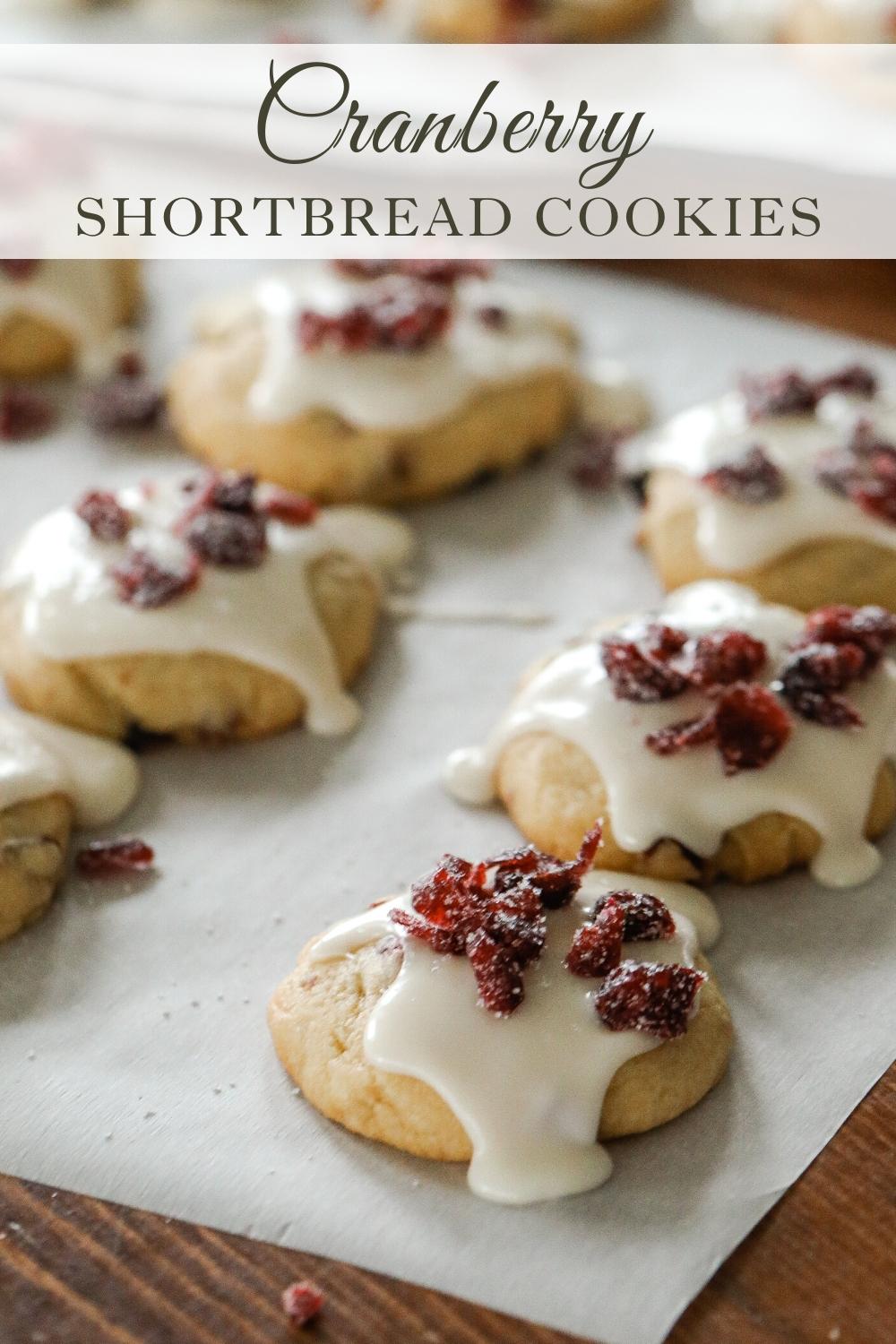 Recipe for cranberry shortbread cookies
