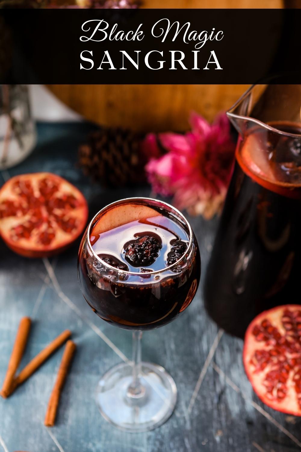 Black Magic Sangria - A Halloween Sangria recipe