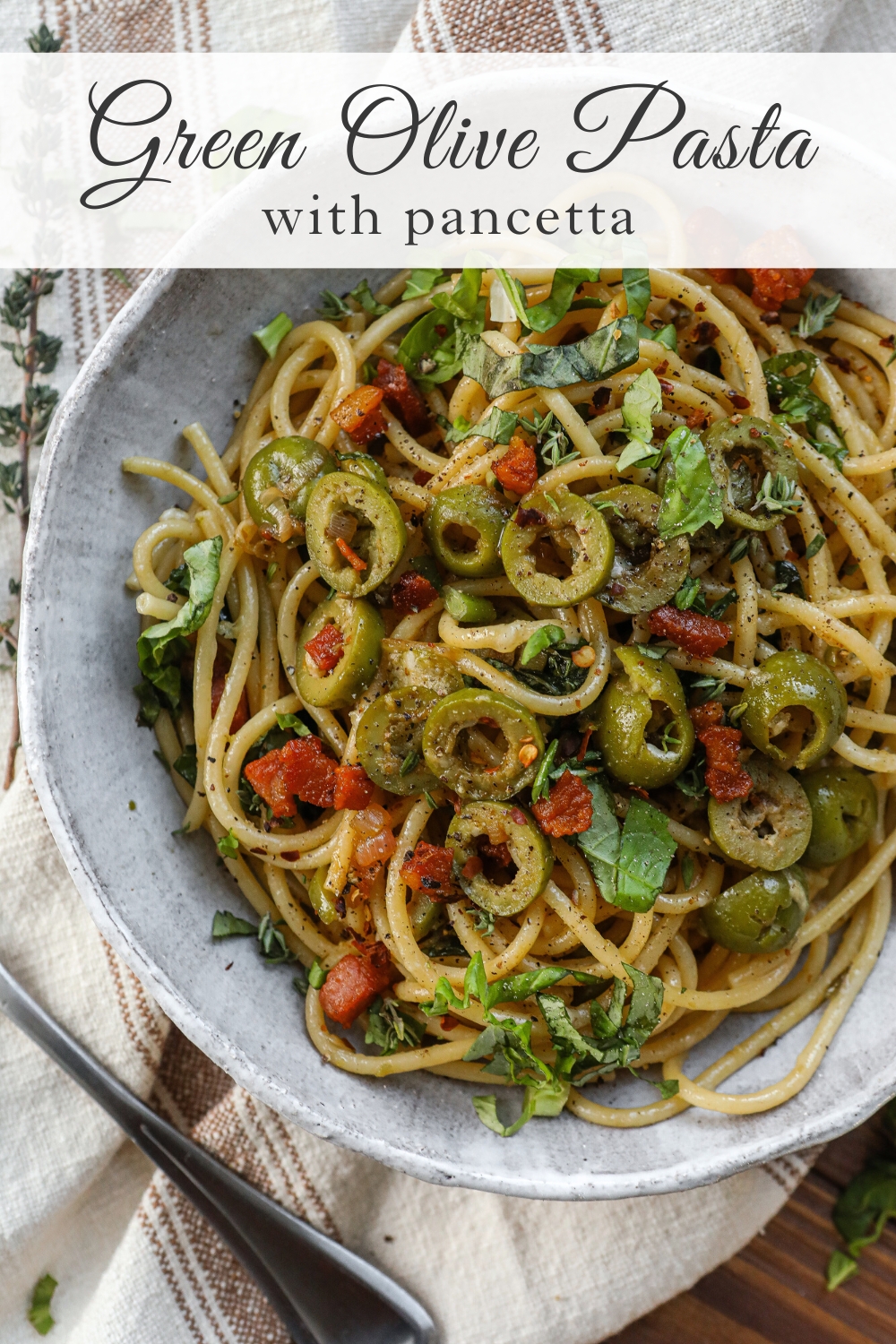 Green Olive Pasta recipe
