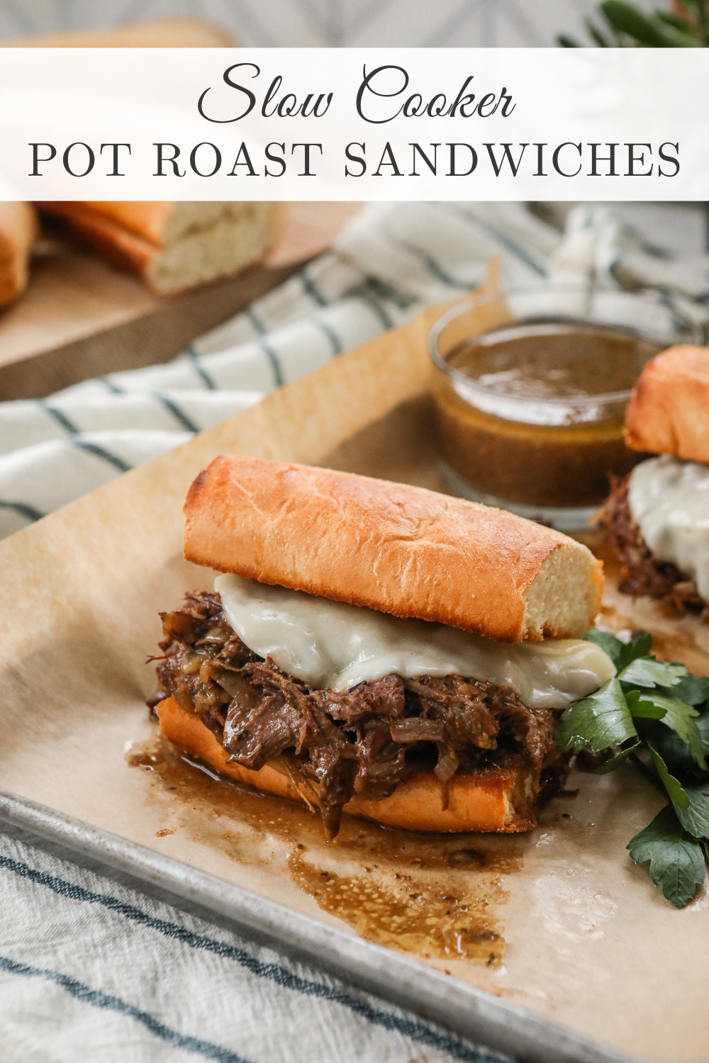 Slow Cooker Pot Roast Sandwiches - Sugar Maple Farmhouse