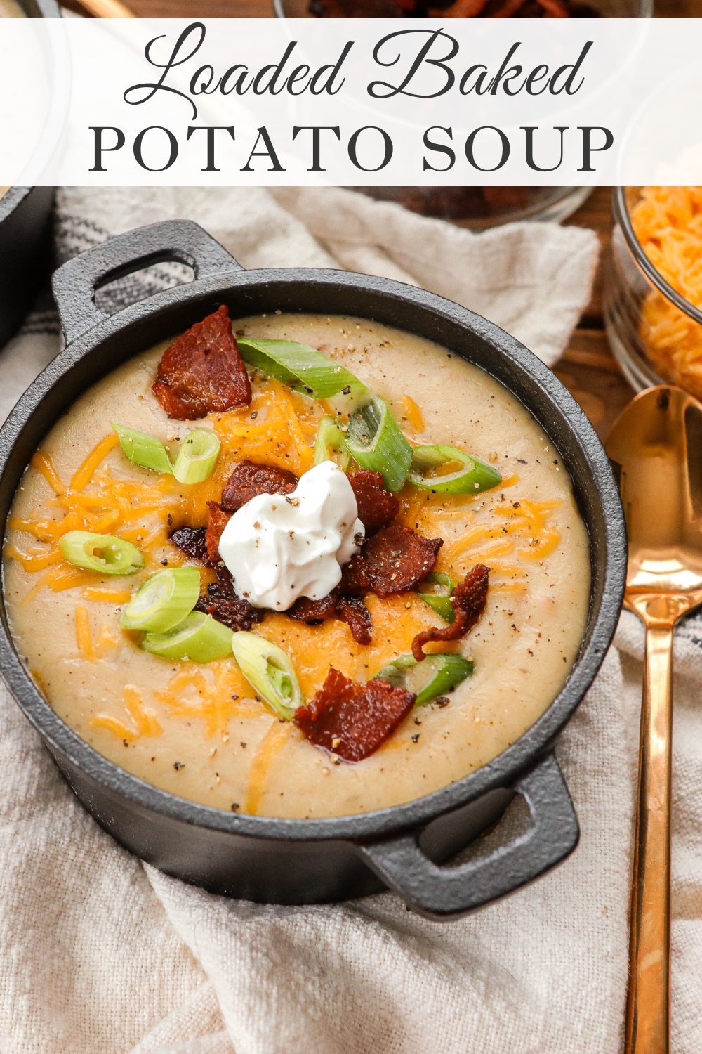 Loaded Baked Potato Soup - Sugar Maple Farmhouse soup recipe ideas