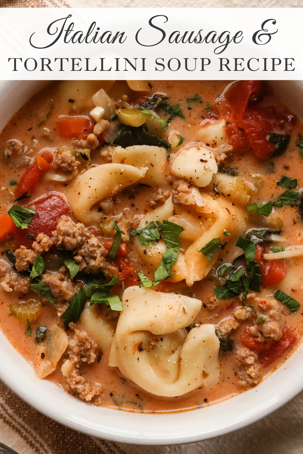 Italian Sausage and Tortellini Soup recipe