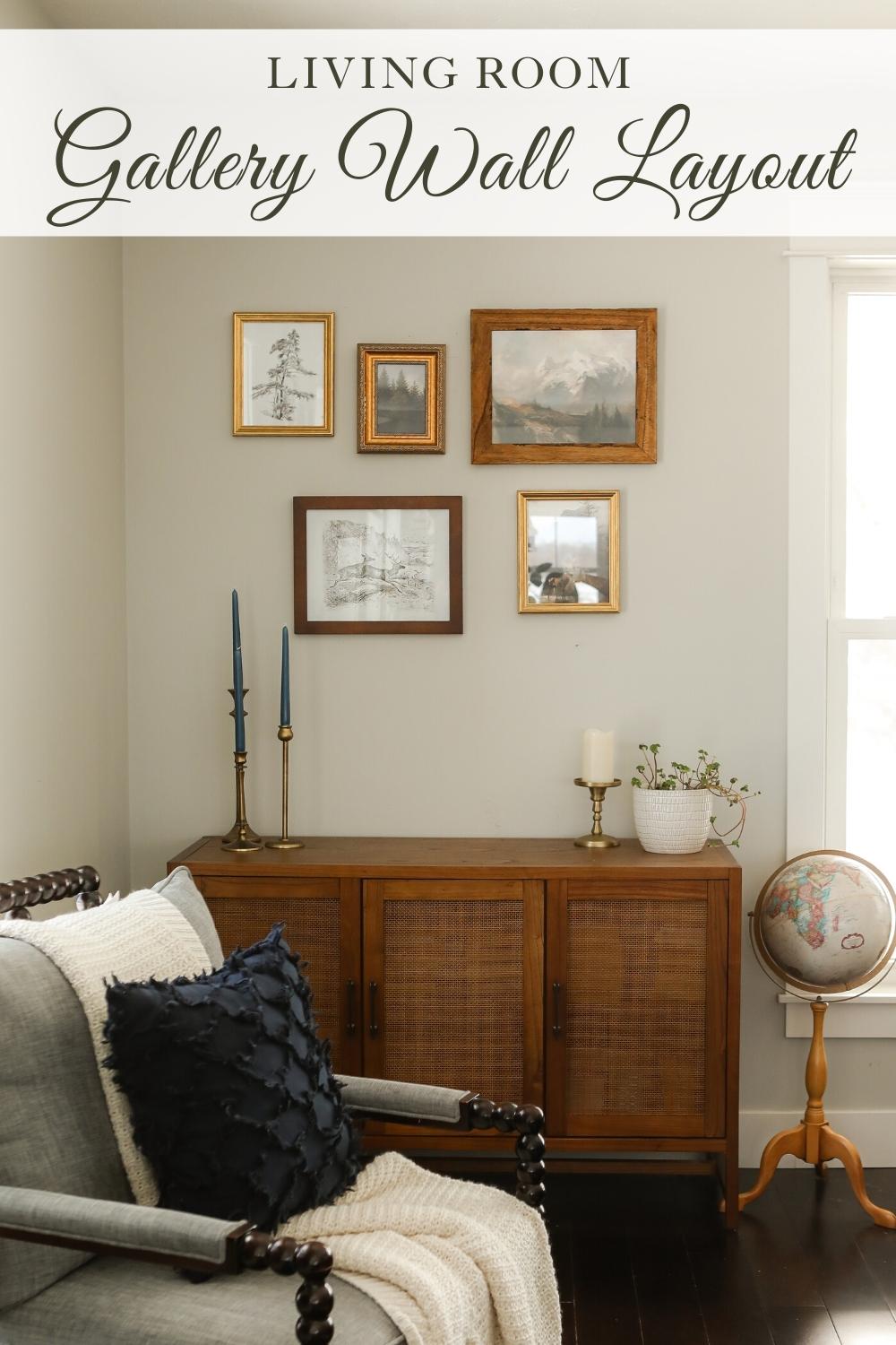 How to hang a gallery wall with living room gallery wall layout