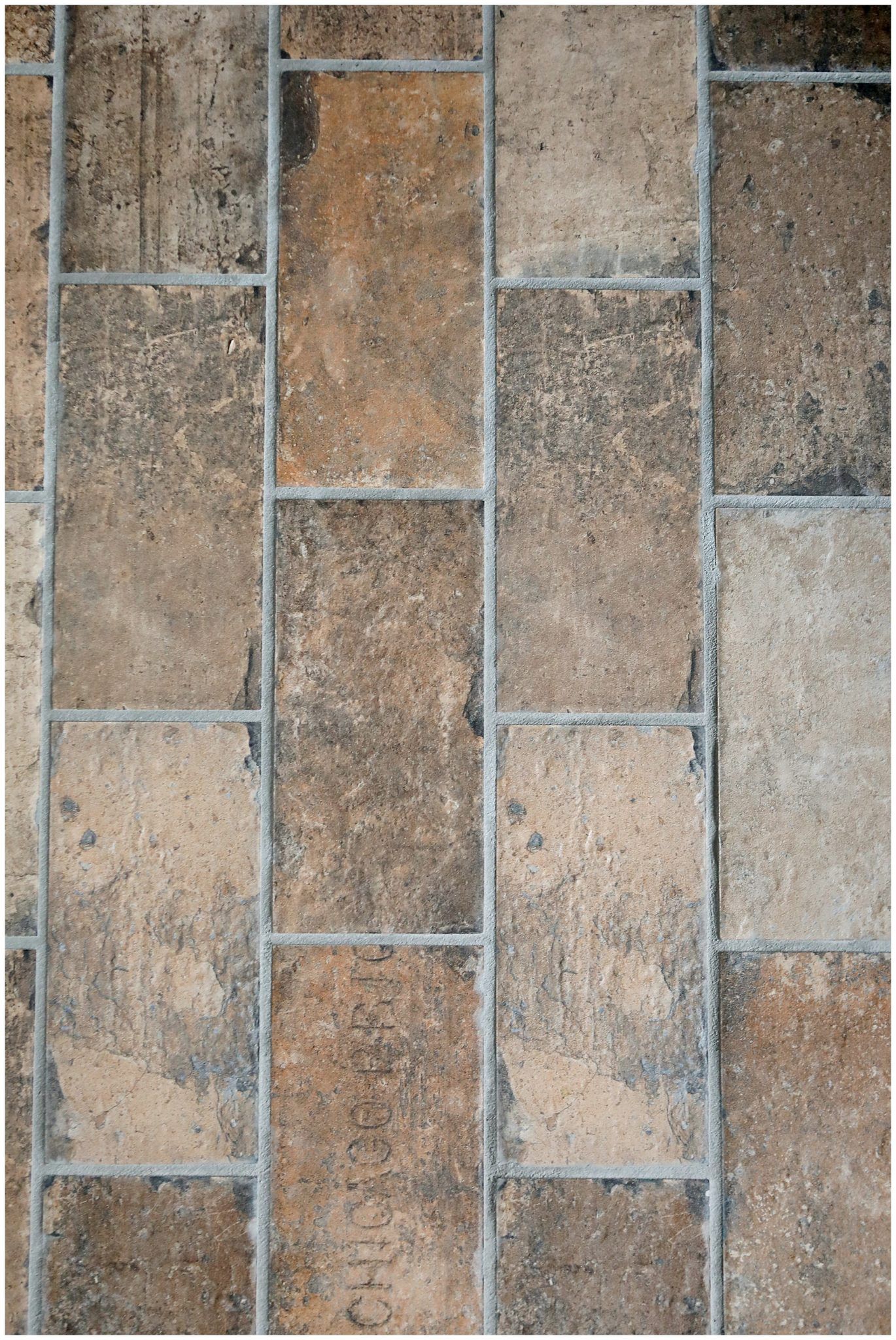 Brick tile flooring
