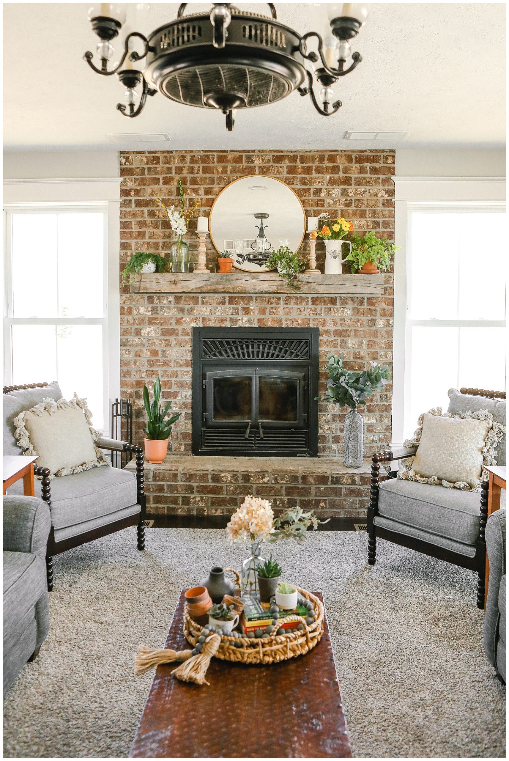 Spring Fireplace Decor Ideas \u0026 Tips, image size:1713x2560