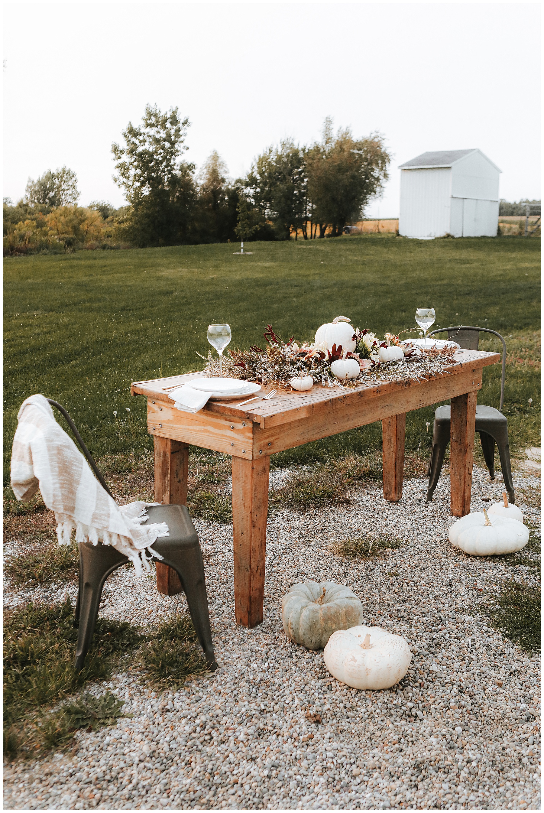 Fall harvest tablescape