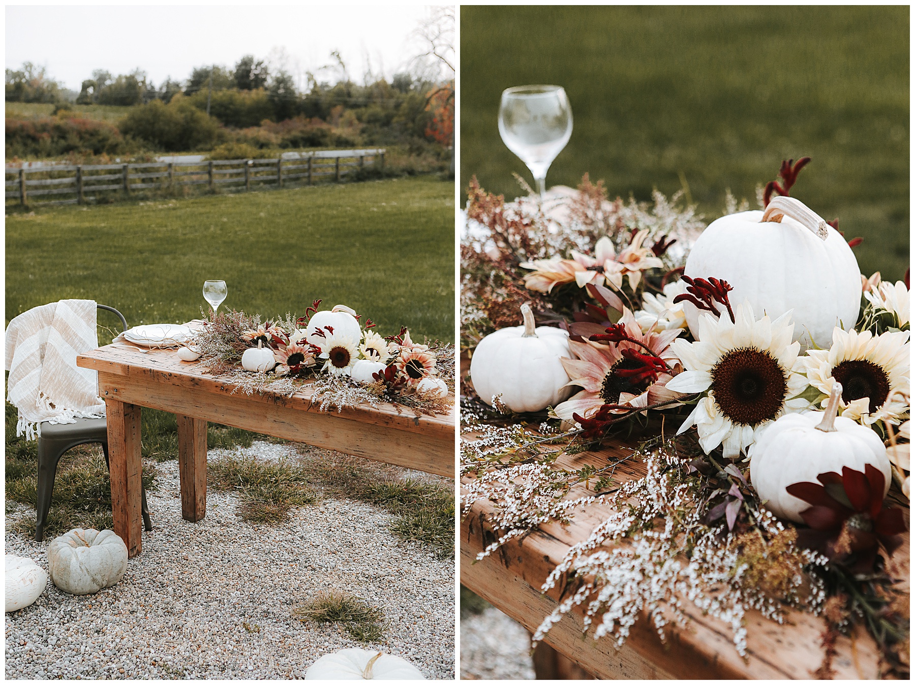 Fall harvest tablescape