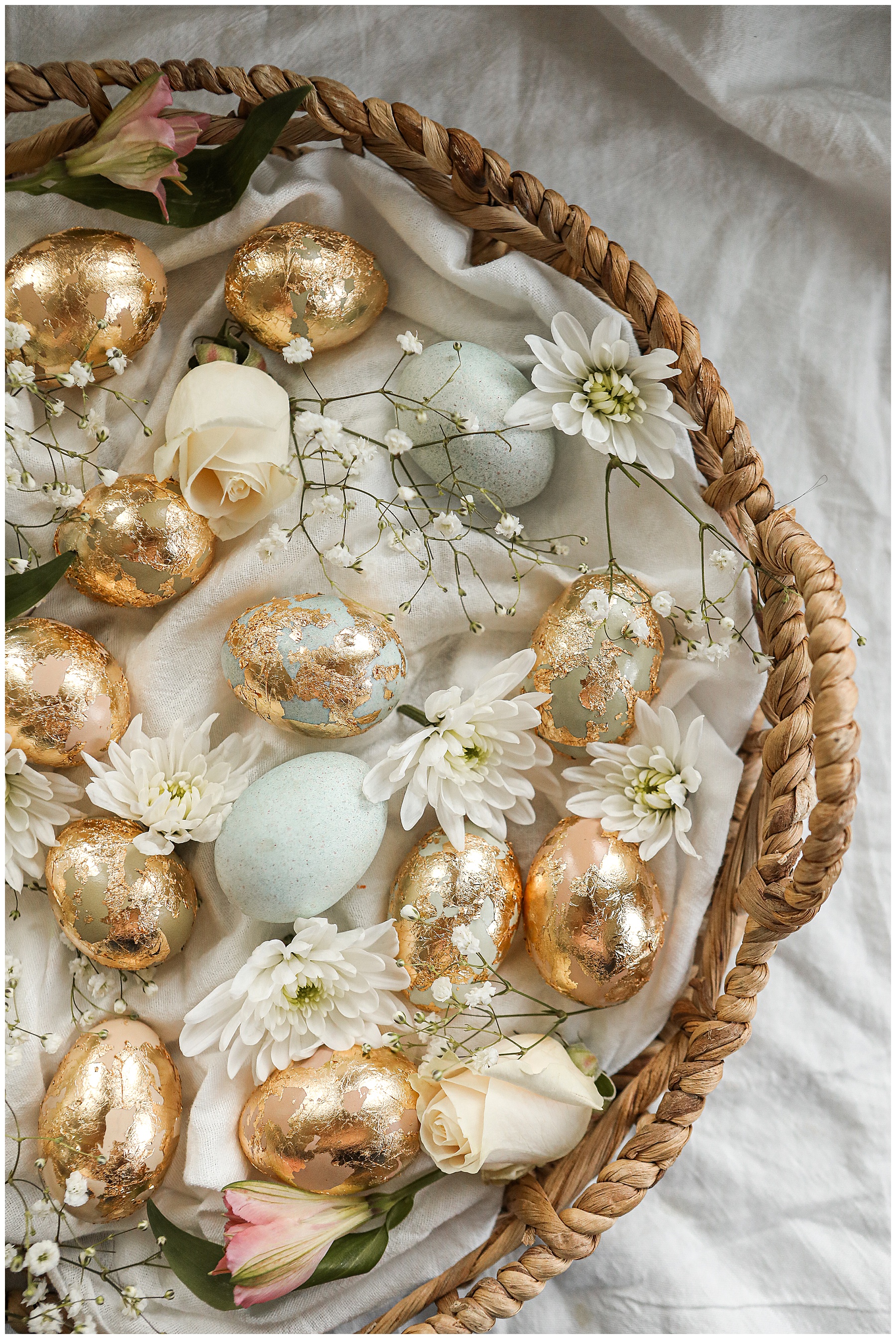 Gold Leaf Easter eggs