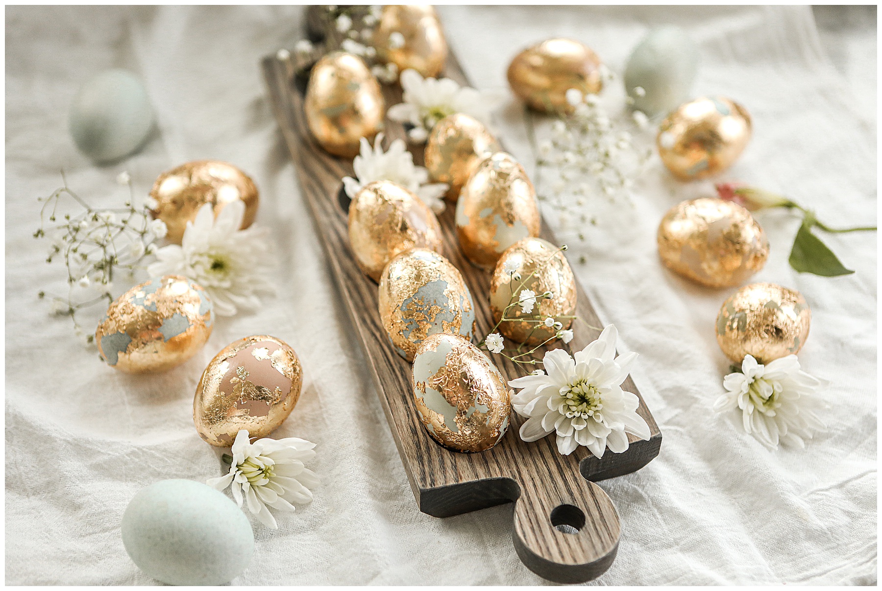 Gold Leaf Easter eggs