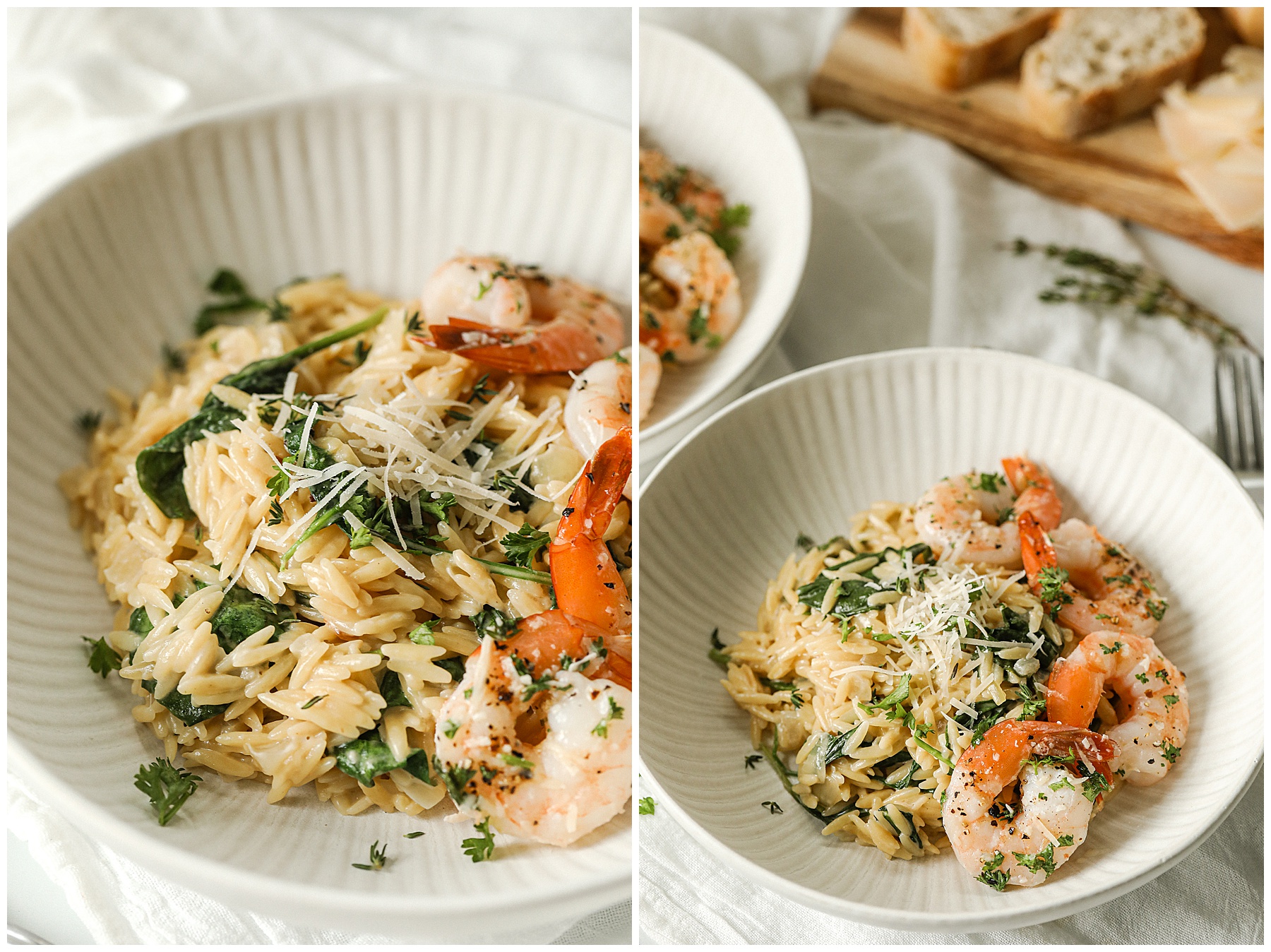 parmesan and spinach orzo pasta