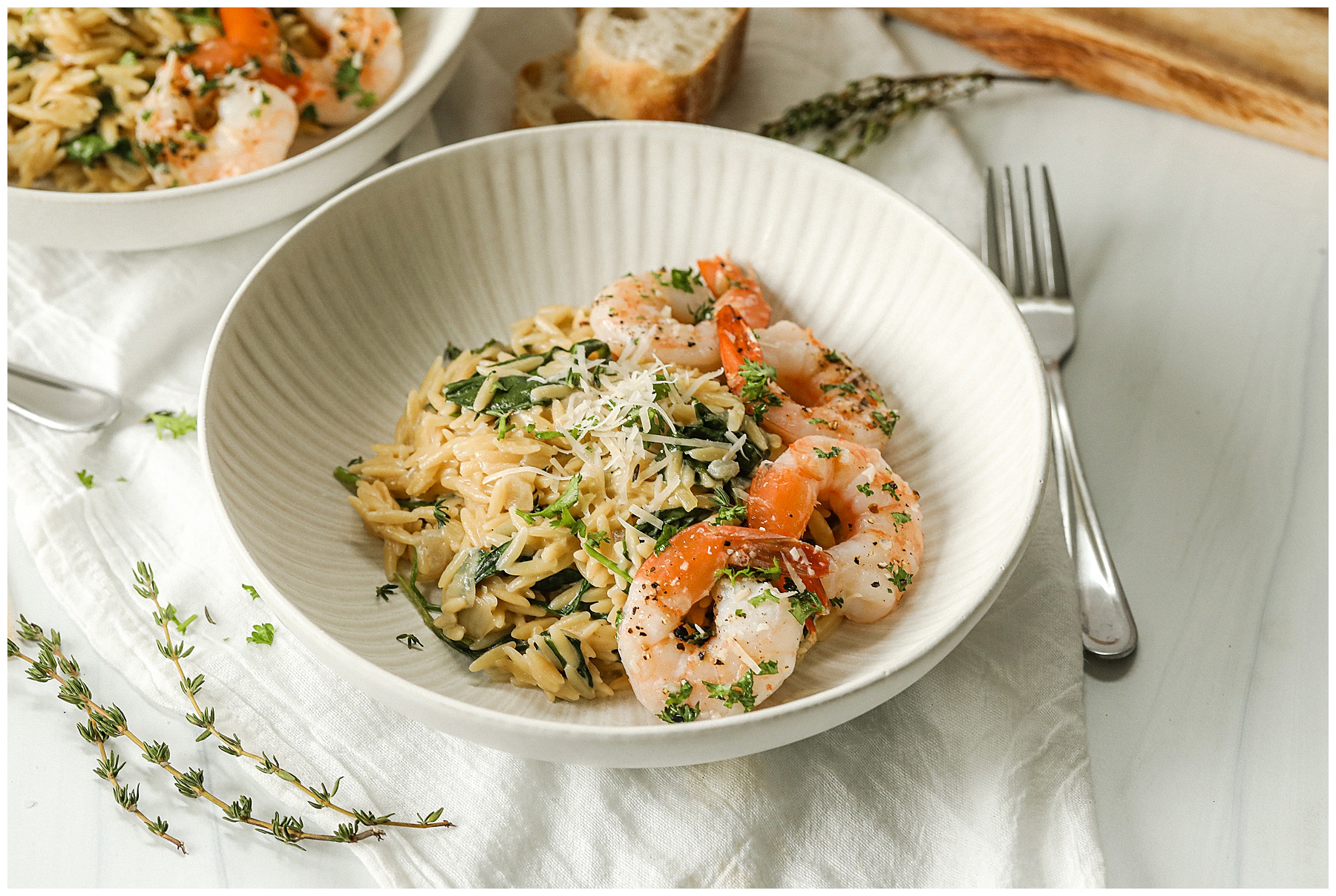 parmesan and spinach orzo pasta
