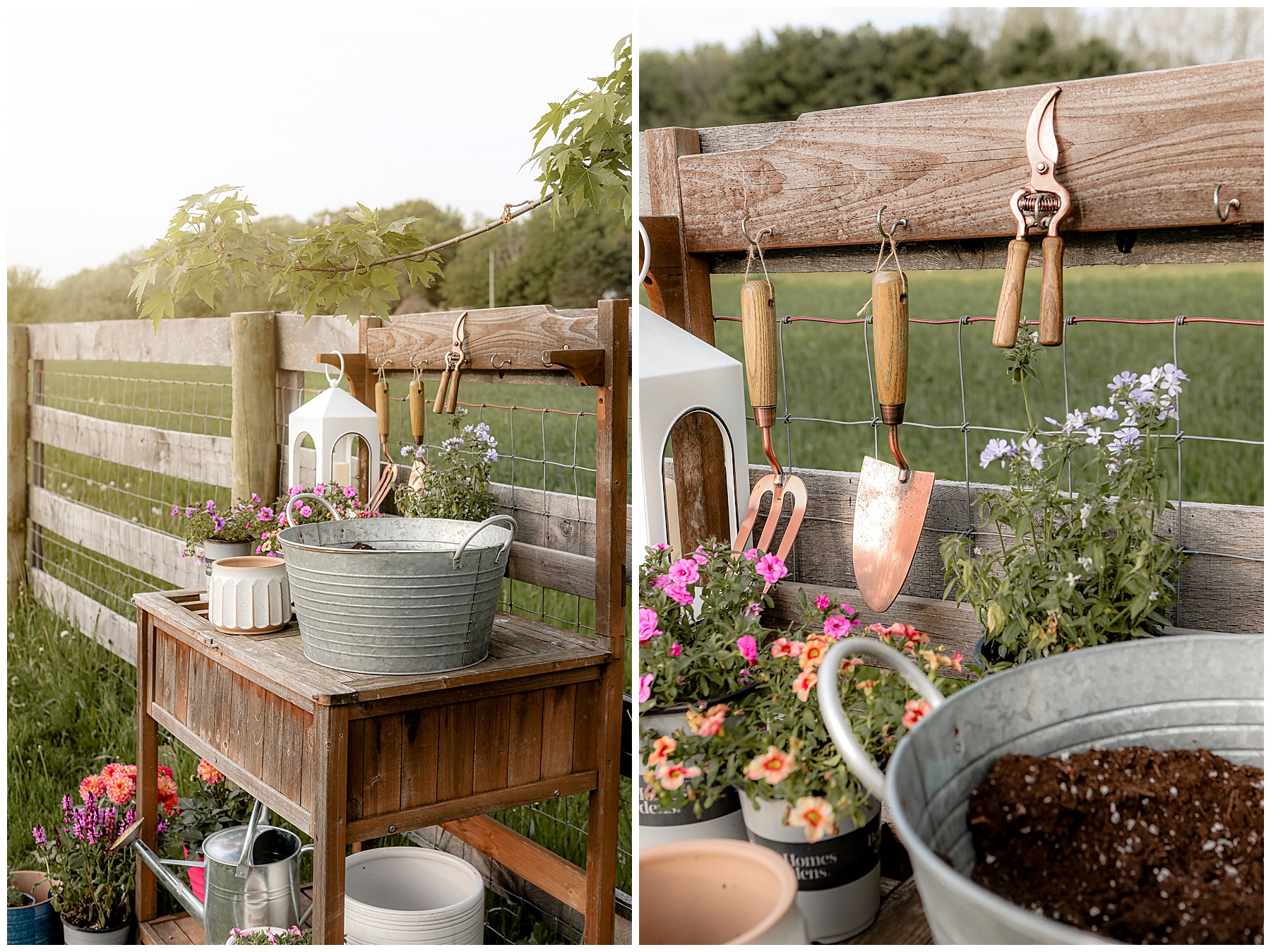 beautiful and functional potting bench