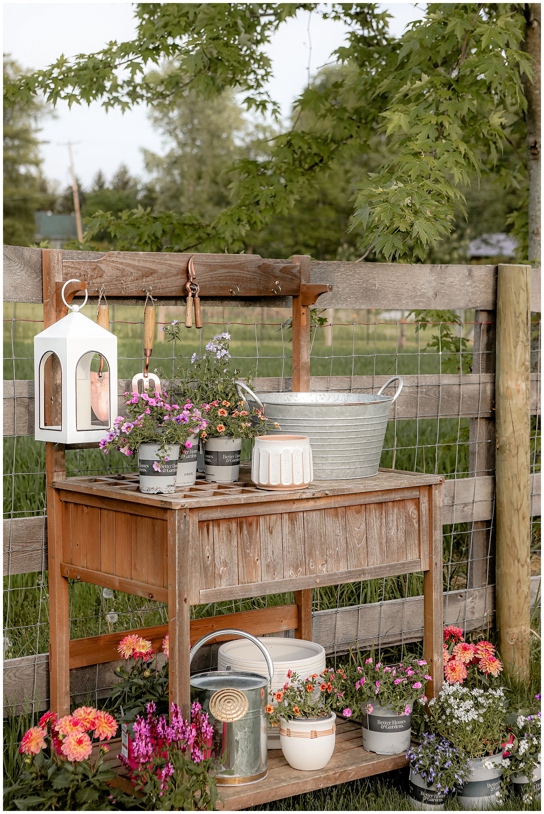 A beautiful and functional potting bench