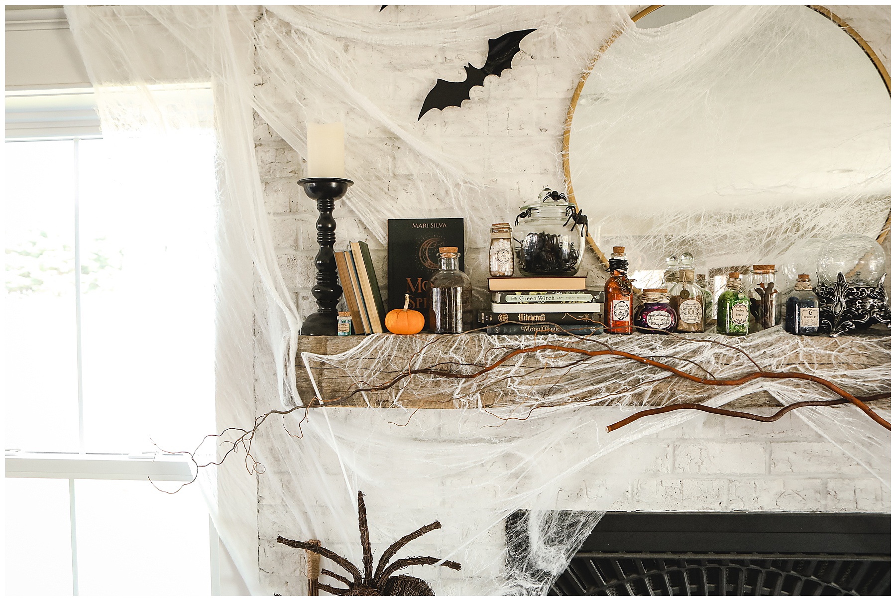 Witch Halloween Fireplace decor