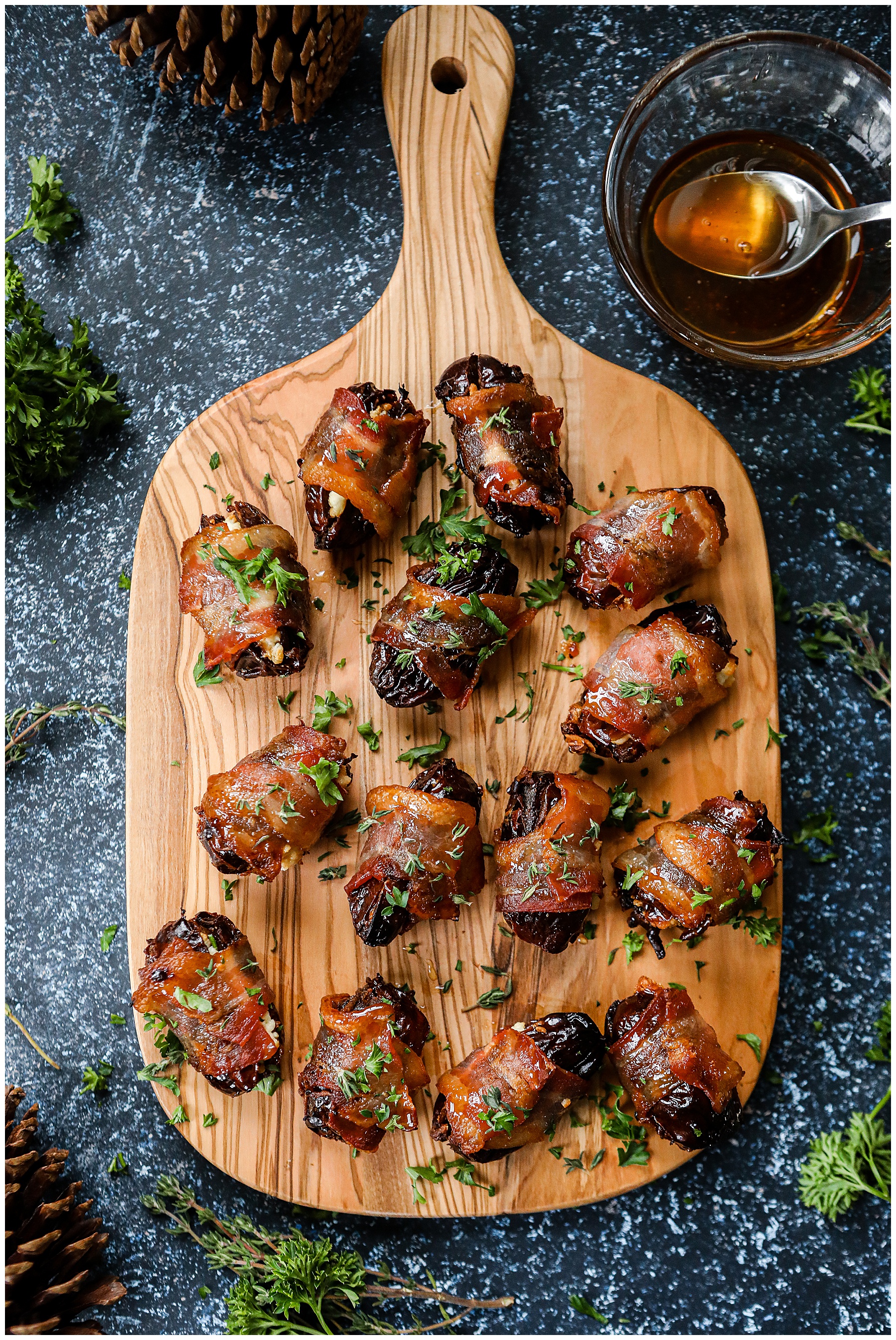  Bacon Wrapped Dates with Goat Cheese