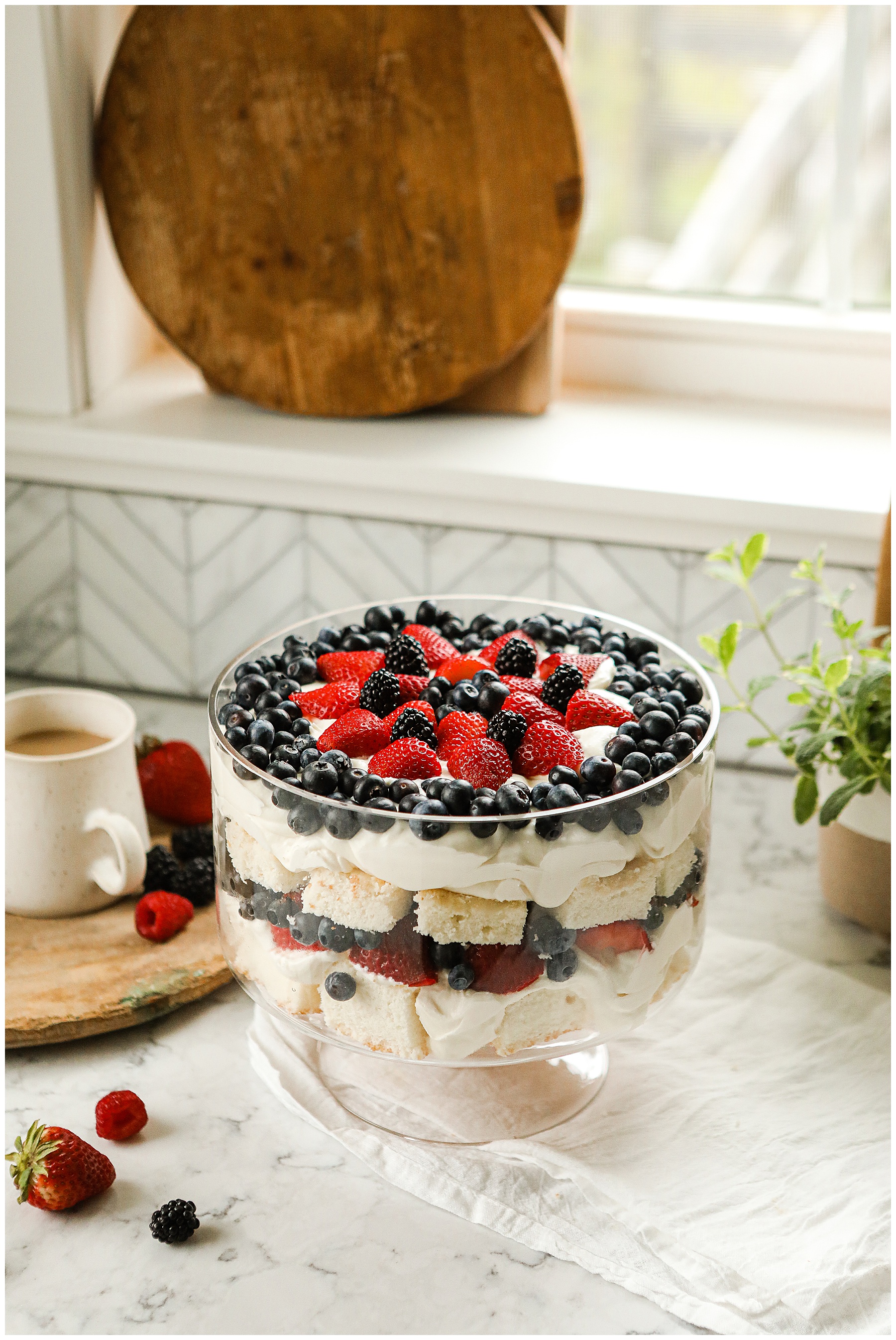 Recipe for Berry Trifle | Red white and blue trifle