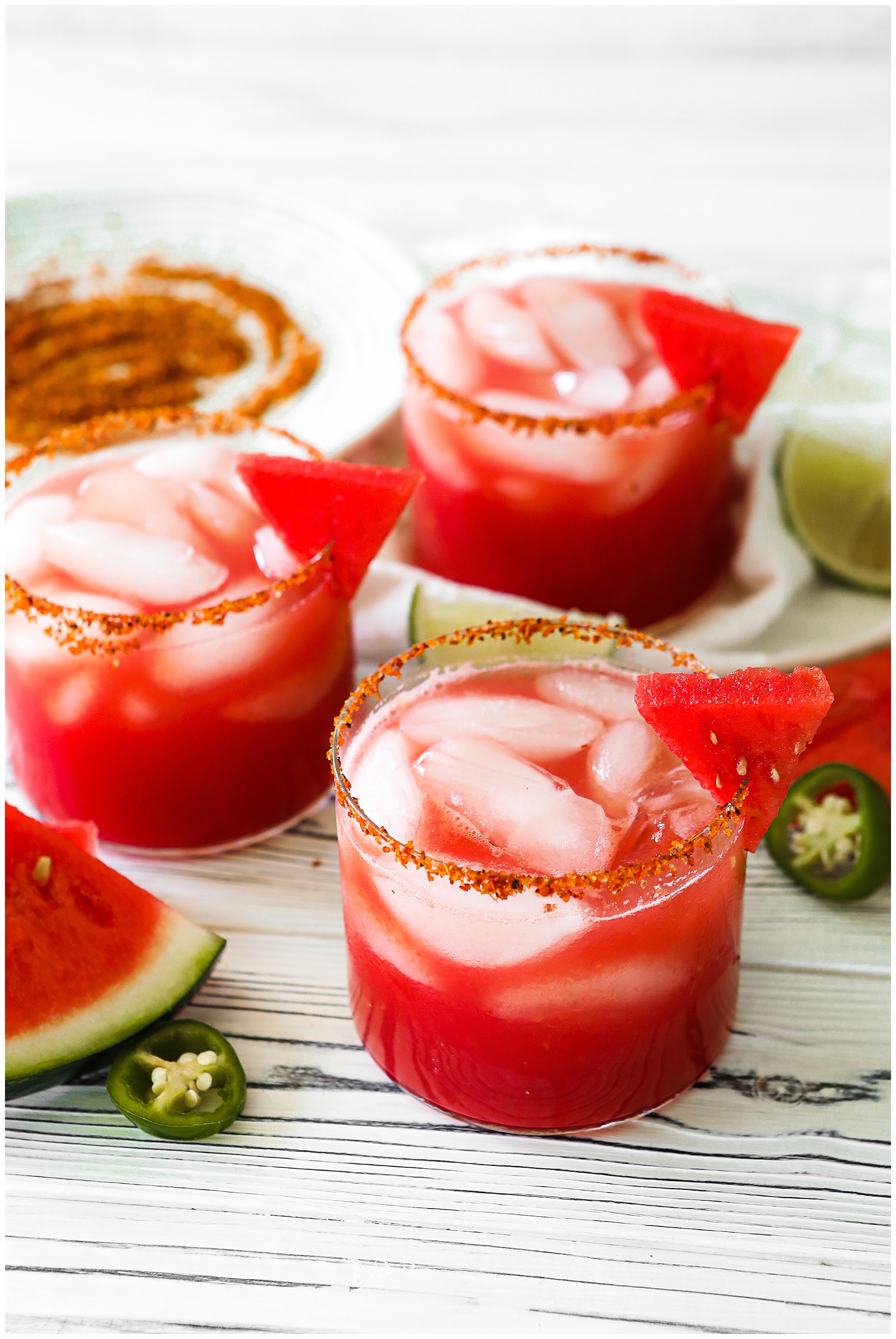 Spicy Watermelon Margaritas 