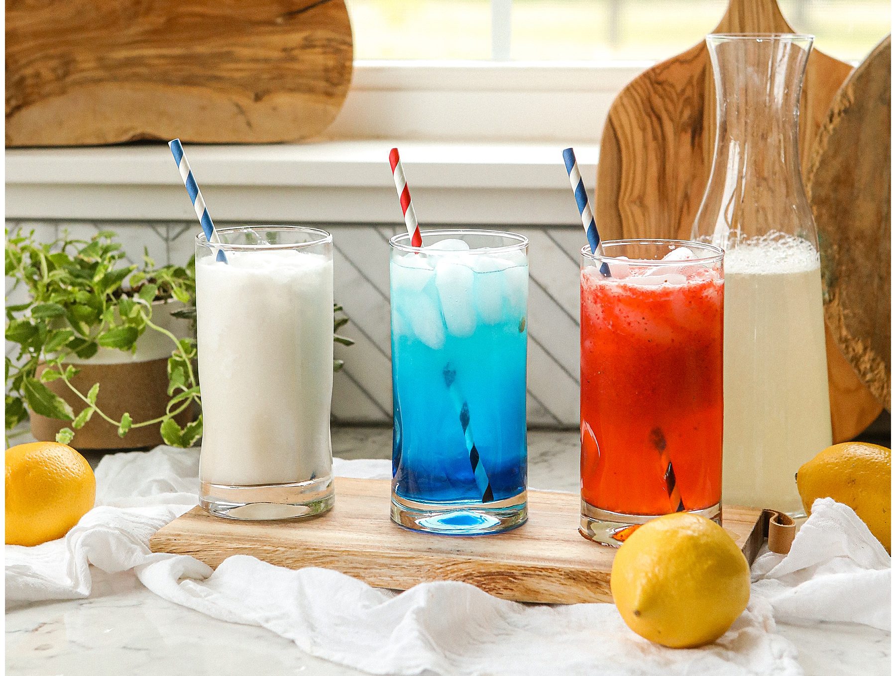 Red, White and Blue Drink