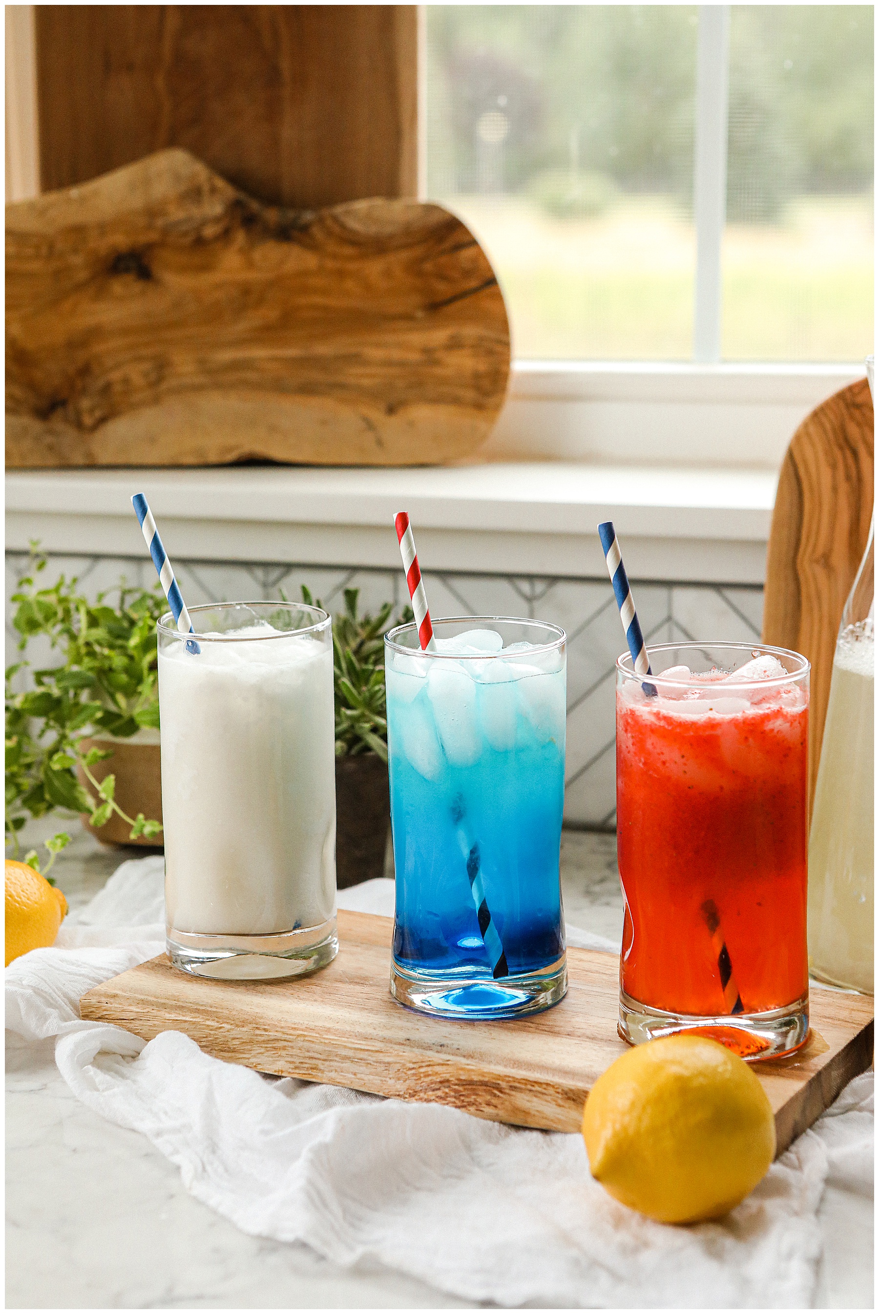 Red White and Blue Lemonades