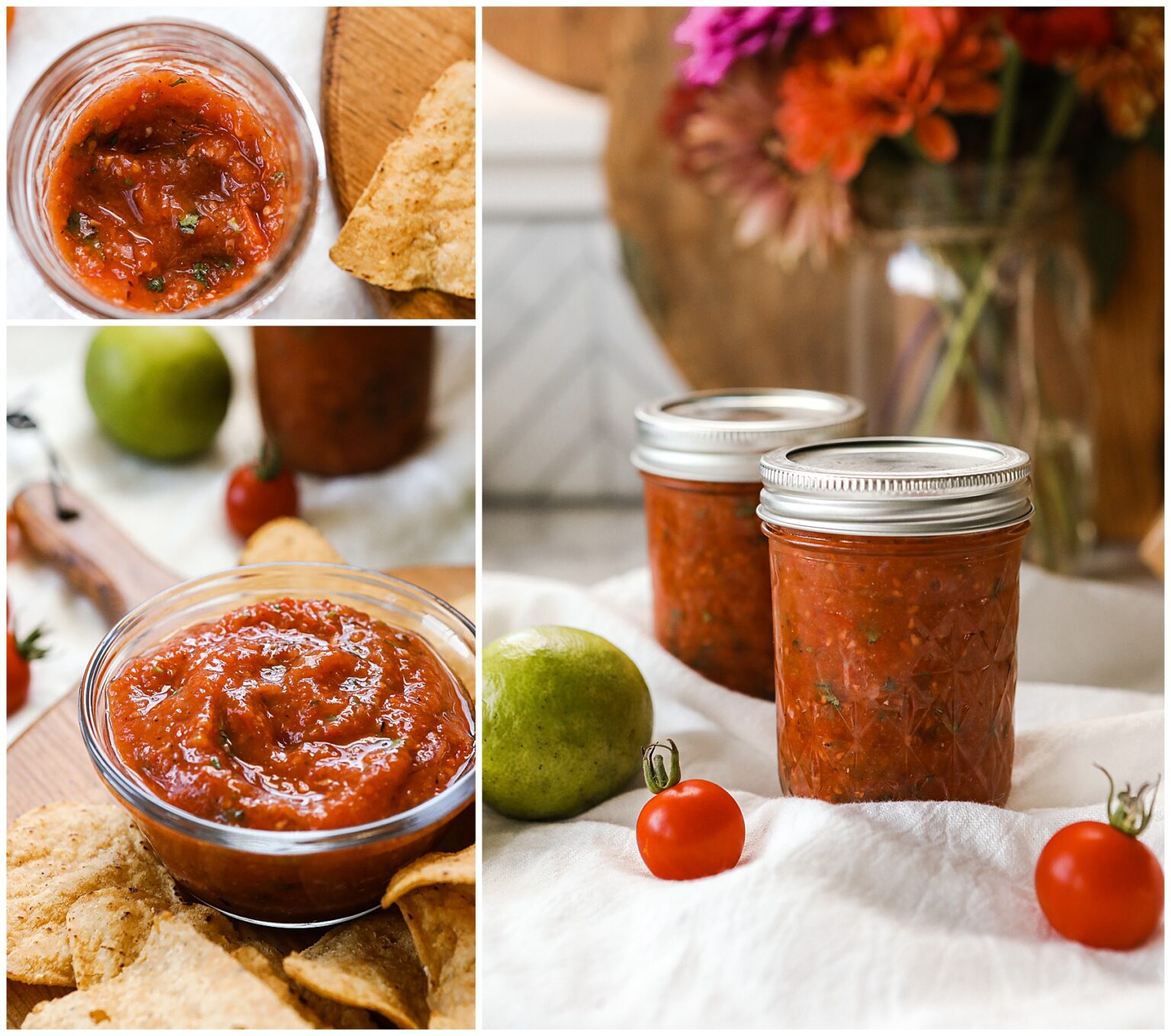 Roasted Cherry Tomato Salsa with fresh tomatoes