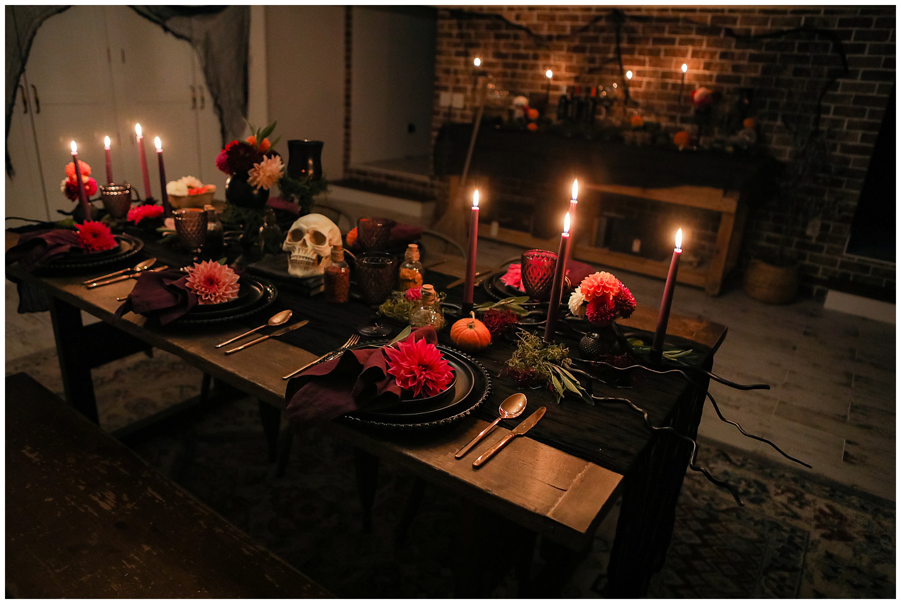 Samhain Halloween table