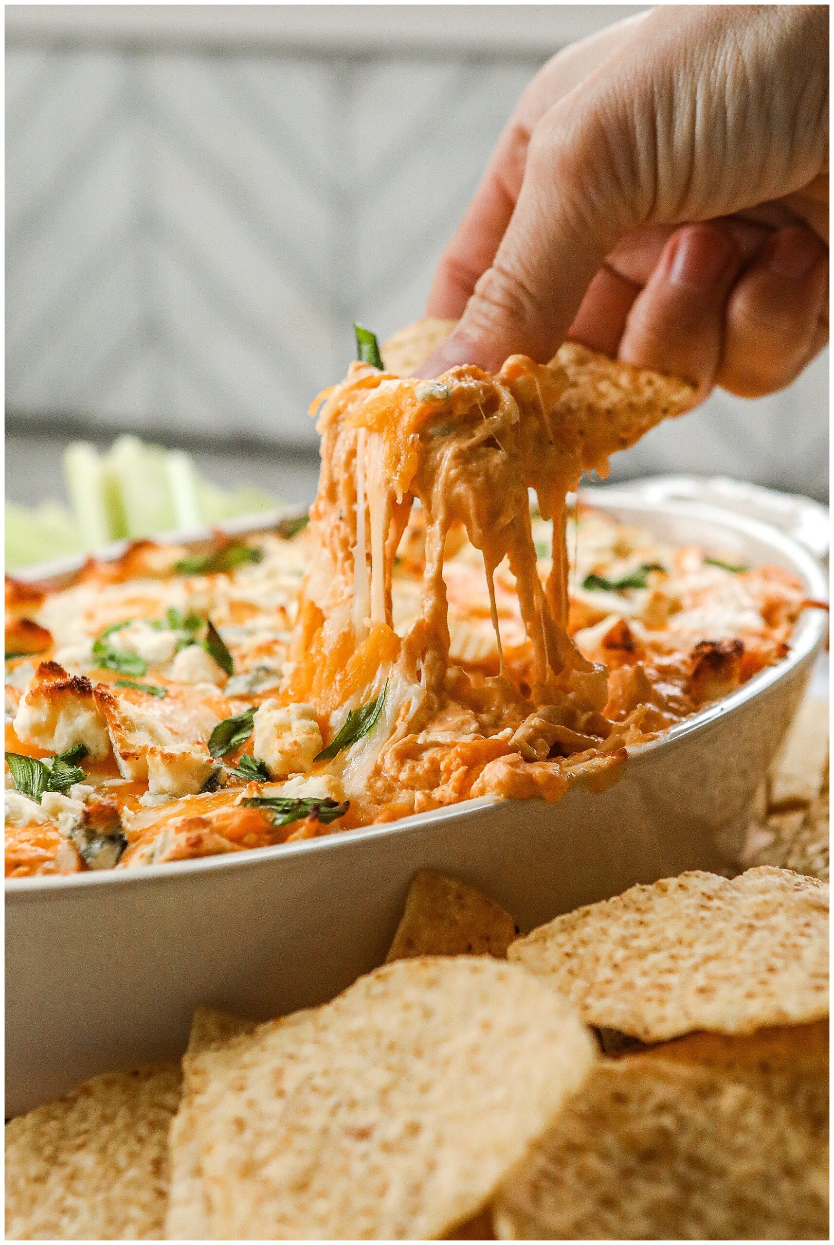 Buffalo Chicken Dip in the Oven