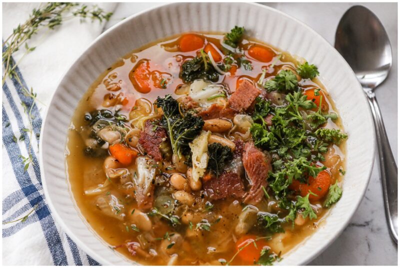 The Best Ham Bone Soup recipe Sugar Maple Farmhouse