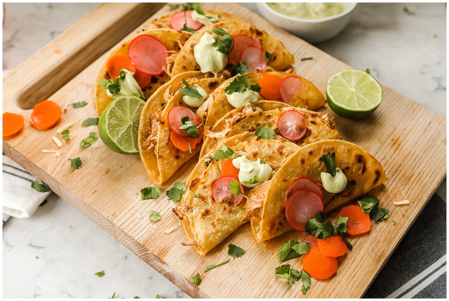 Crispy Shredded Chicken Tacos