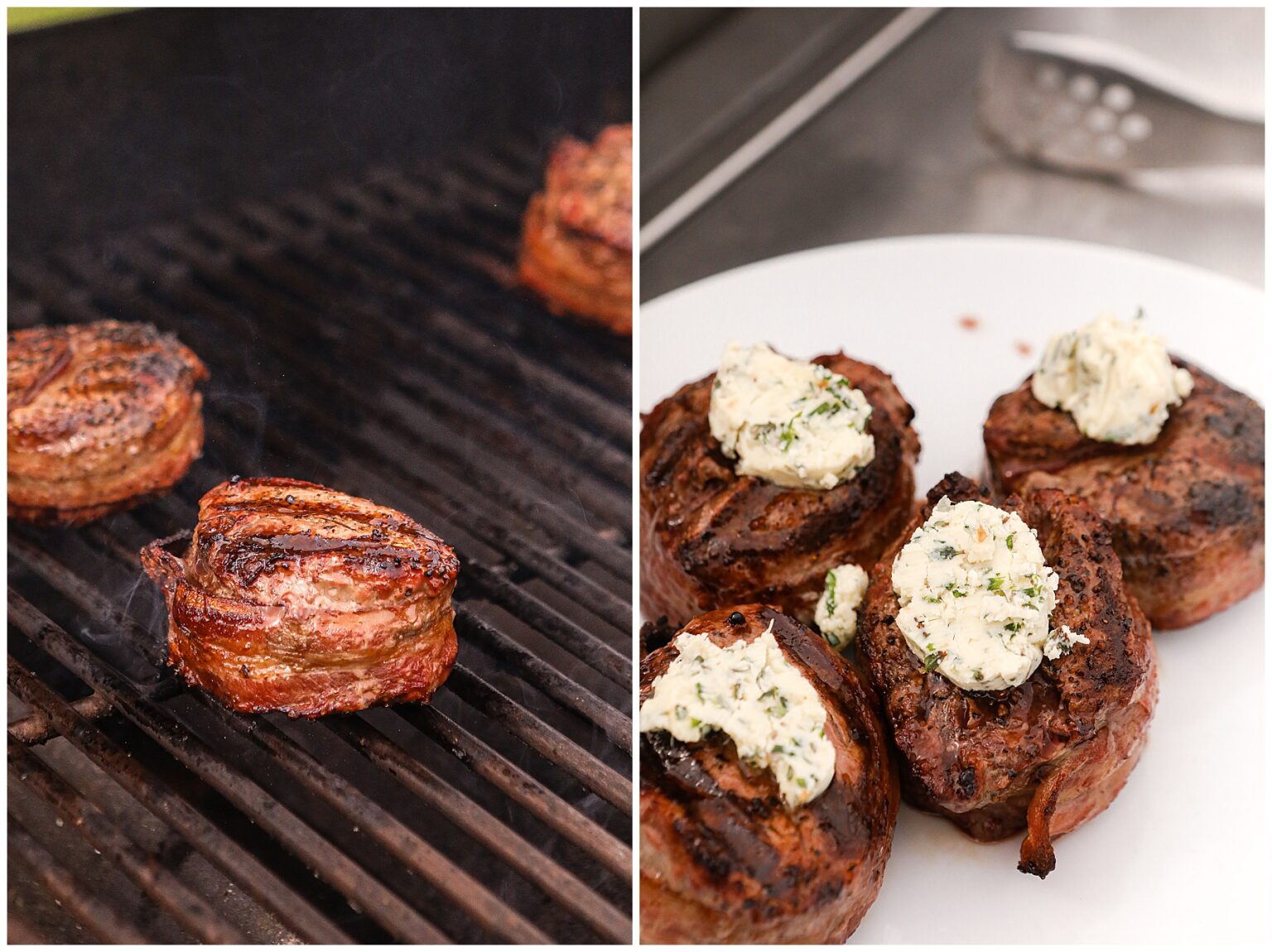 Recipe for Bacon Wrapped Filet Mignon with compound butter