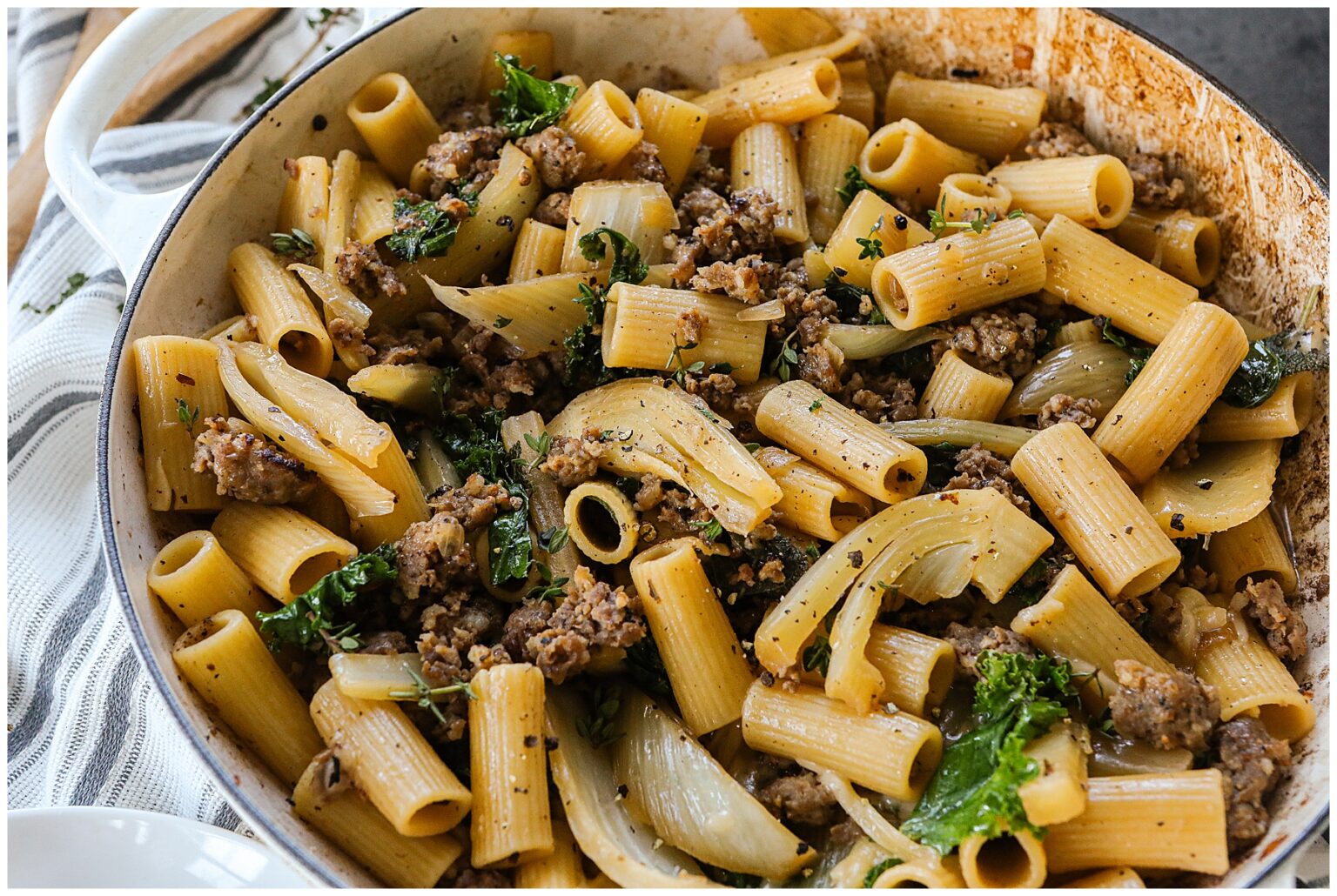 Sausage and Fennel Pasta recipe Sugar Maple Farmhouse