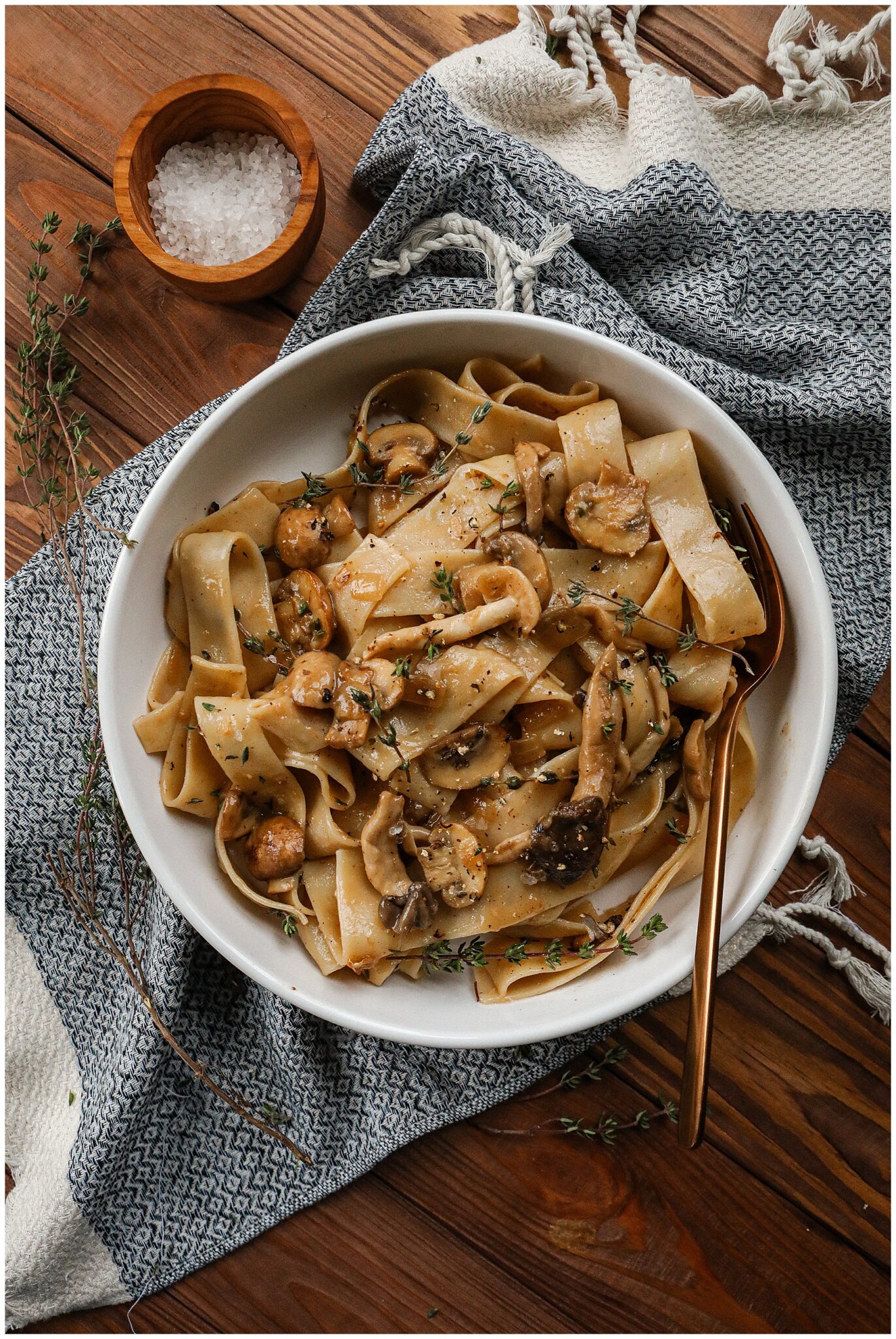 Caramelized Wild Mushroom Pappardelle pasta recipe