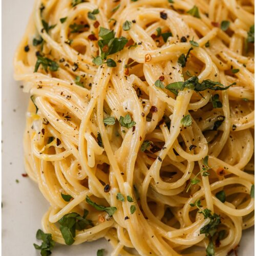 Creamy Lemon Butter Pasta Sauce with Spaghetti