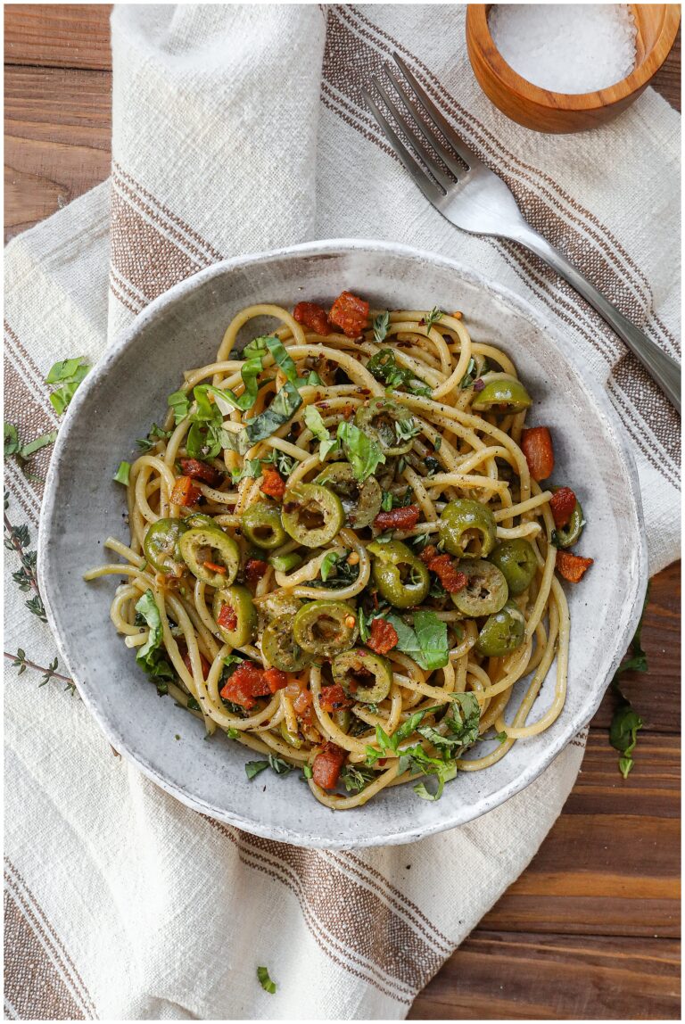 Green Olive Pasta recipe