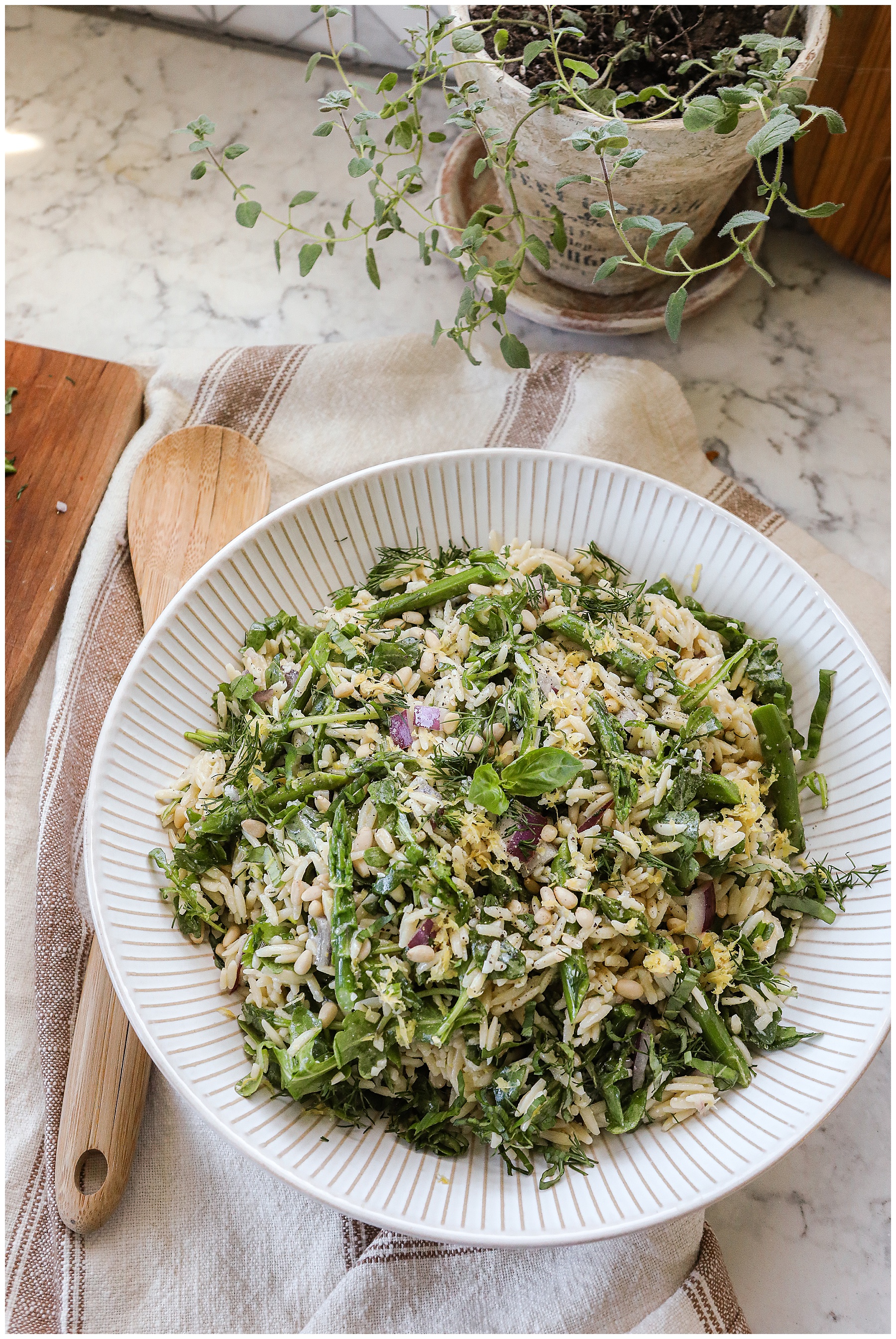 Asparagus & Lemon Orzo Pasta Salad recipe