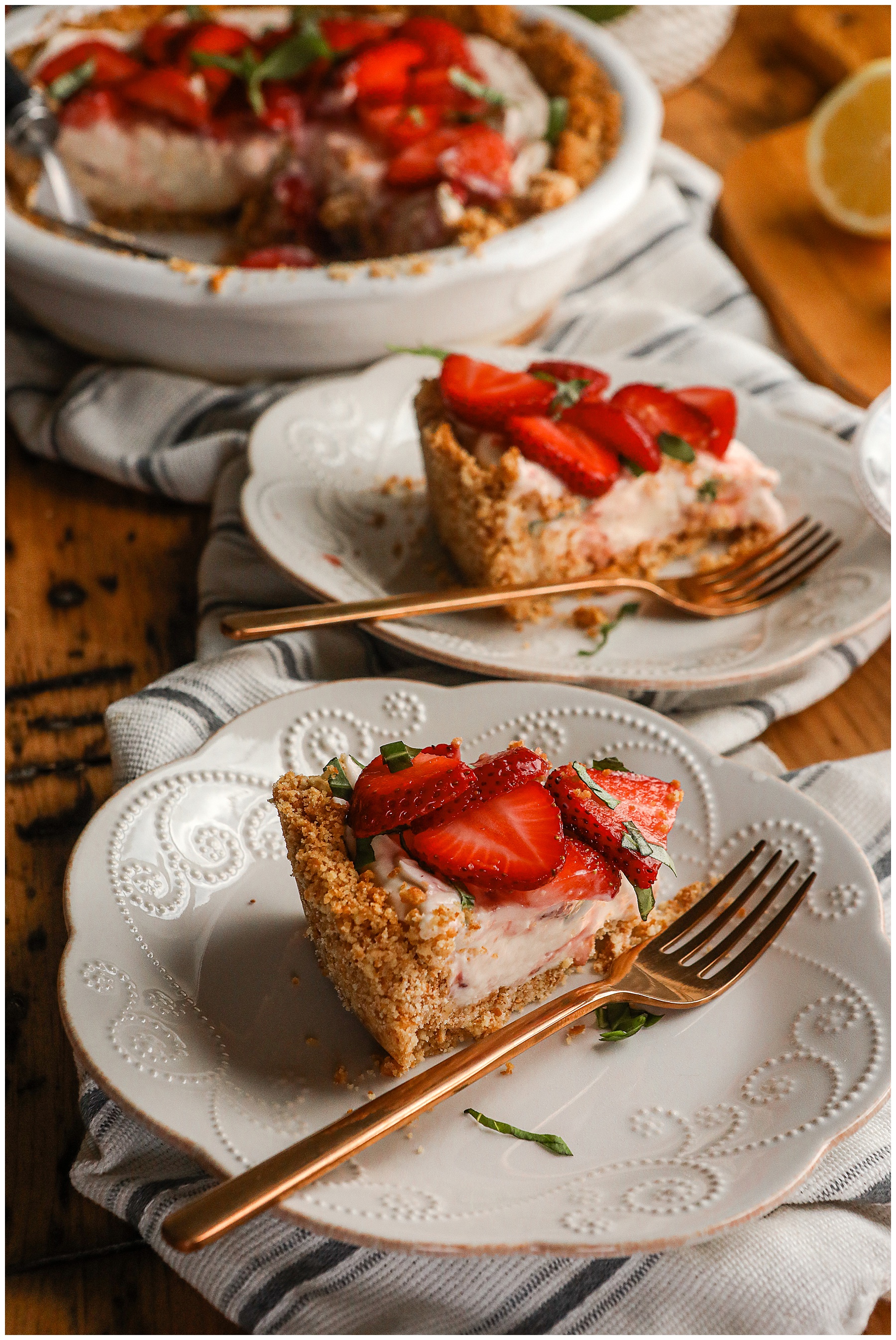 Strawberry and Cream Cheese Pie - Sugar Maple Farmhouse