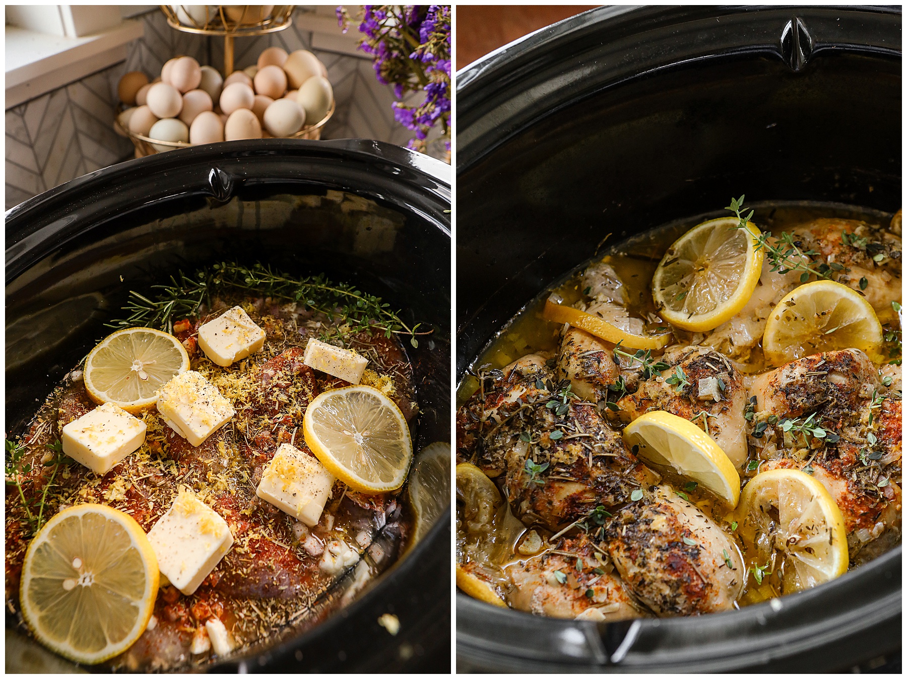 Crock pot lemon chicken - Sugar Maple Farmhouse