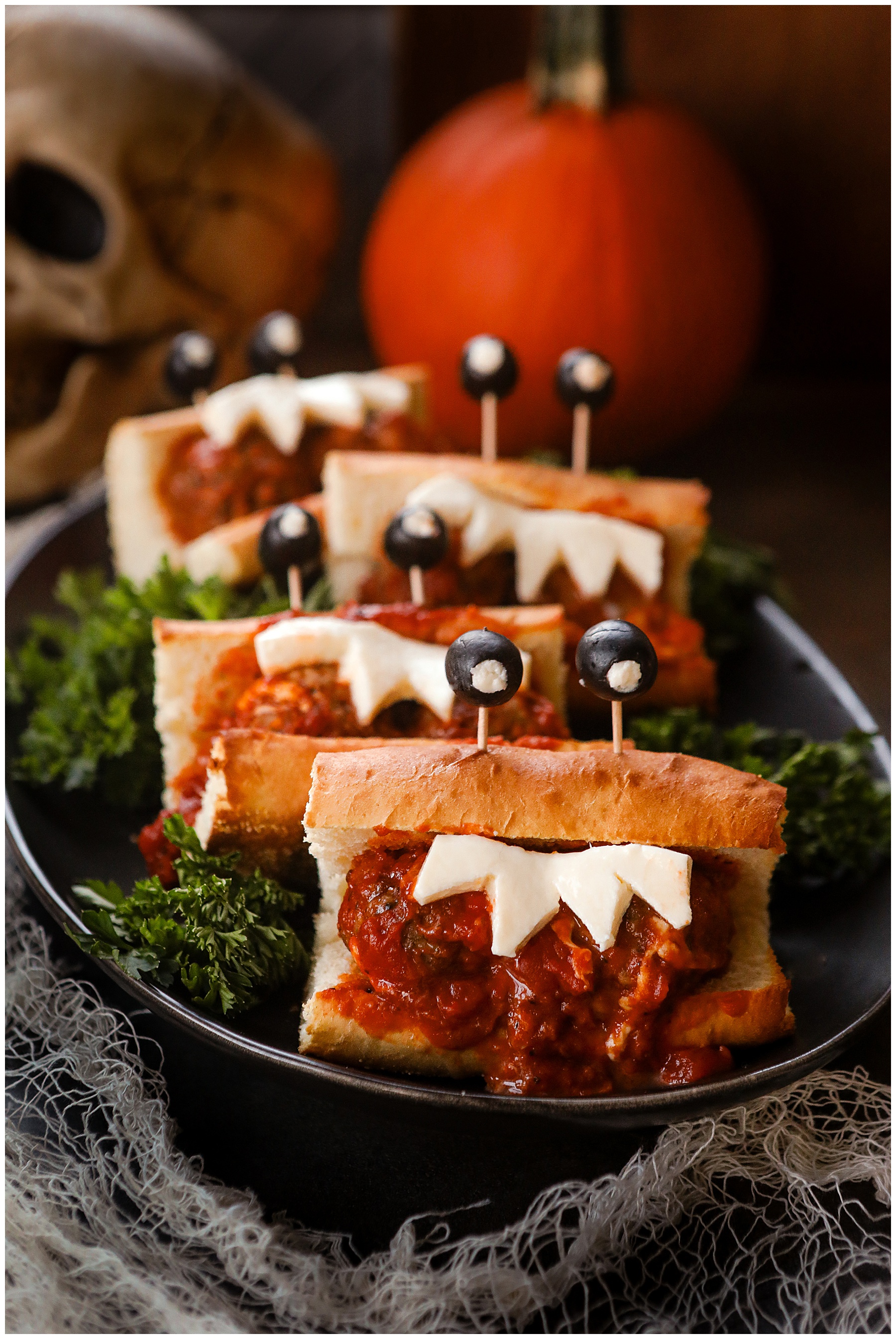 Monster Meatball Sandwiches in the Slow Cooker