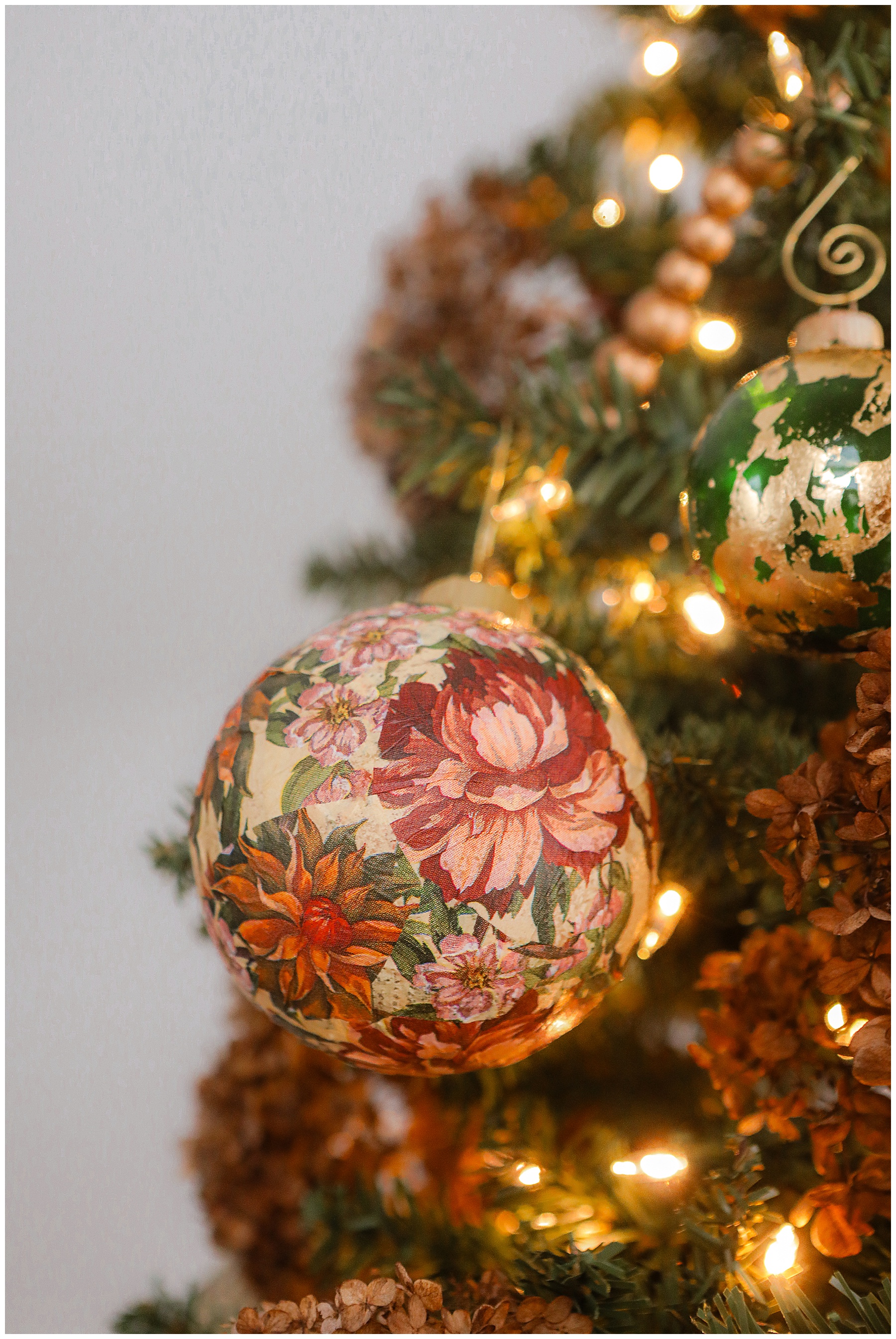 DIY floral vintage bird ornaments - Sugar Maple Farmhouse
