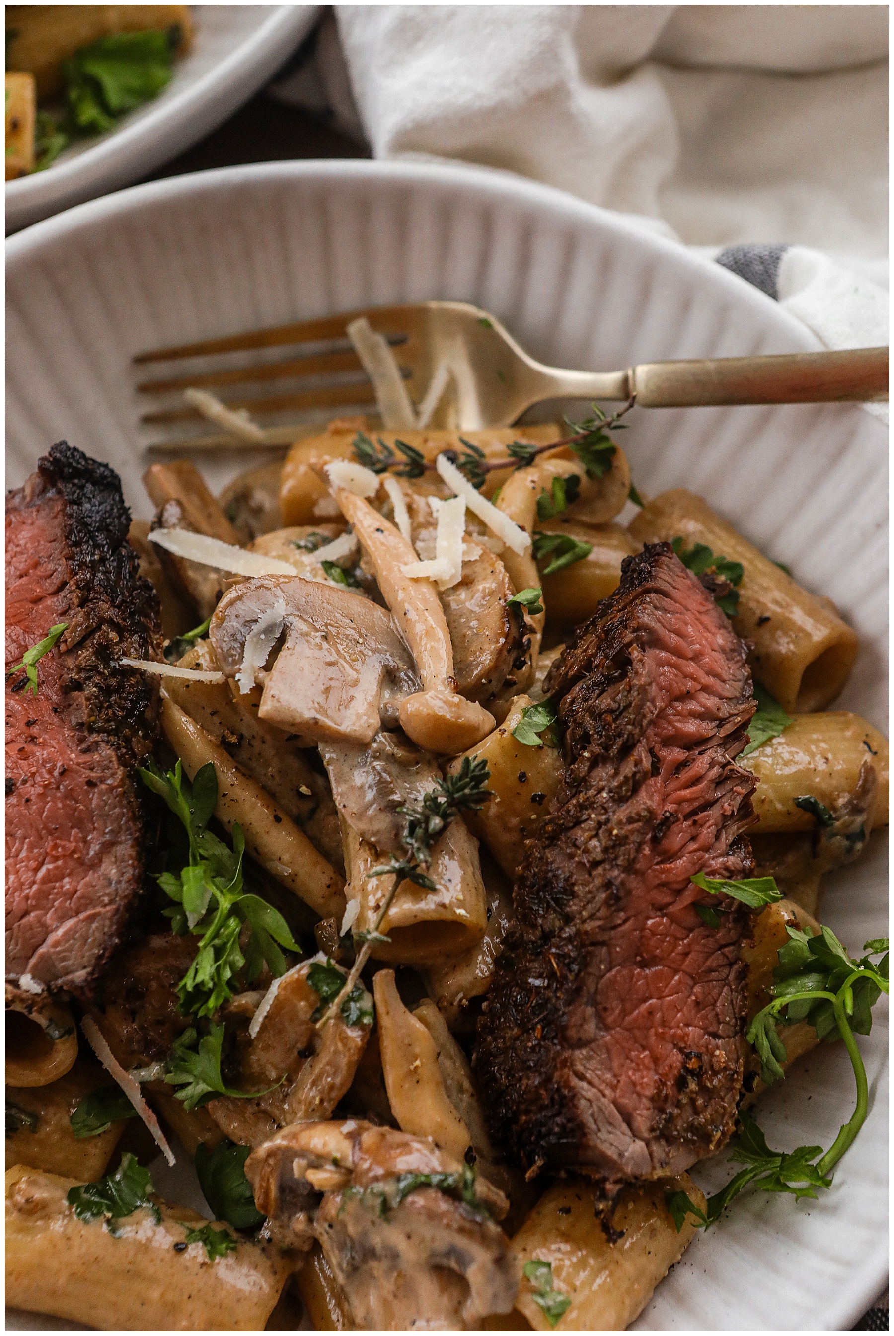 Steak and Mushroom pasta - Sugar Maple Farmhouse