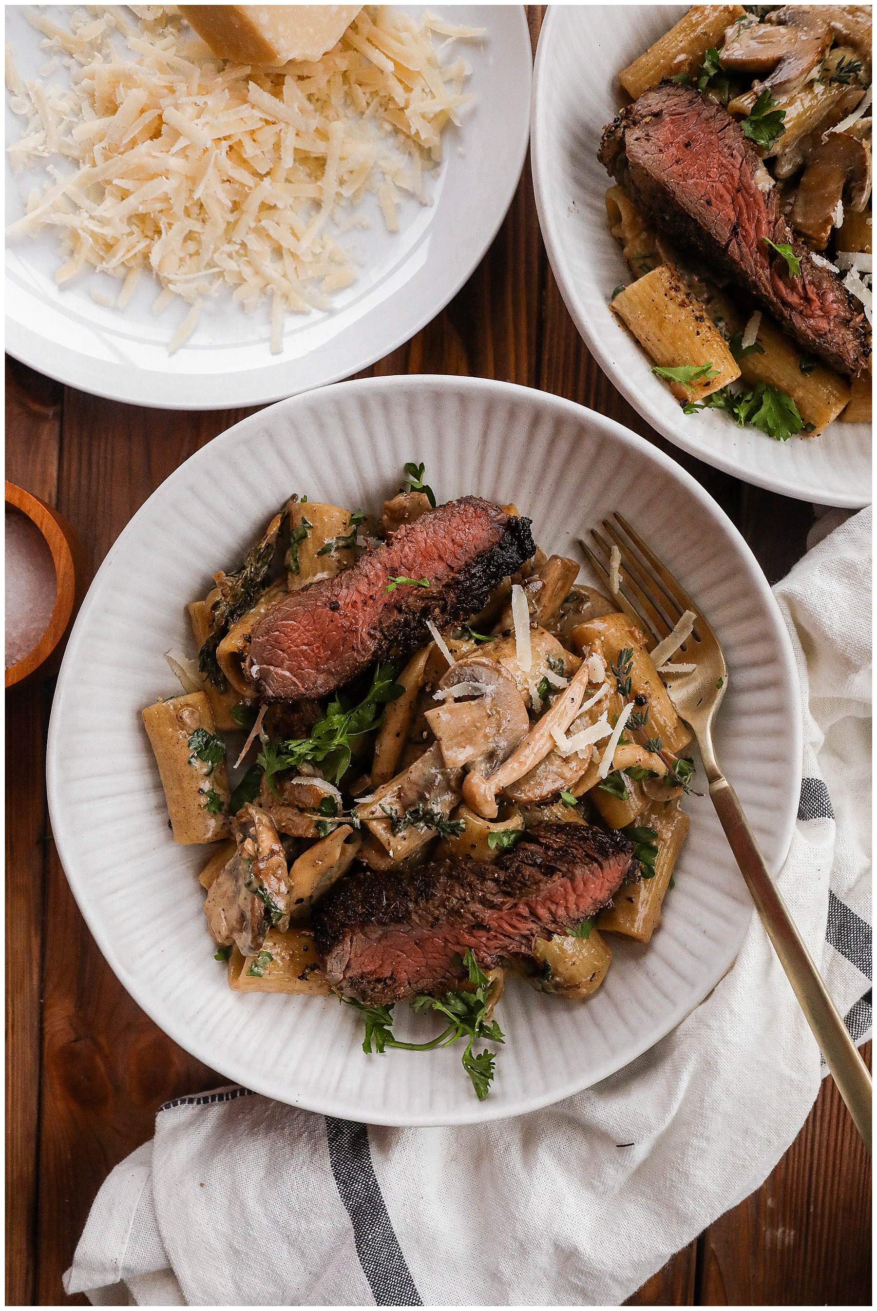 Bourbon Mushroom & Steak Pasta recipe - Sugar Maple Farmhouse