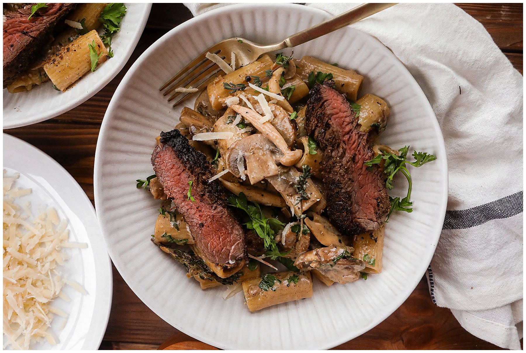 Steak and Mushroom pasta - Sugar Maple Farmhouse