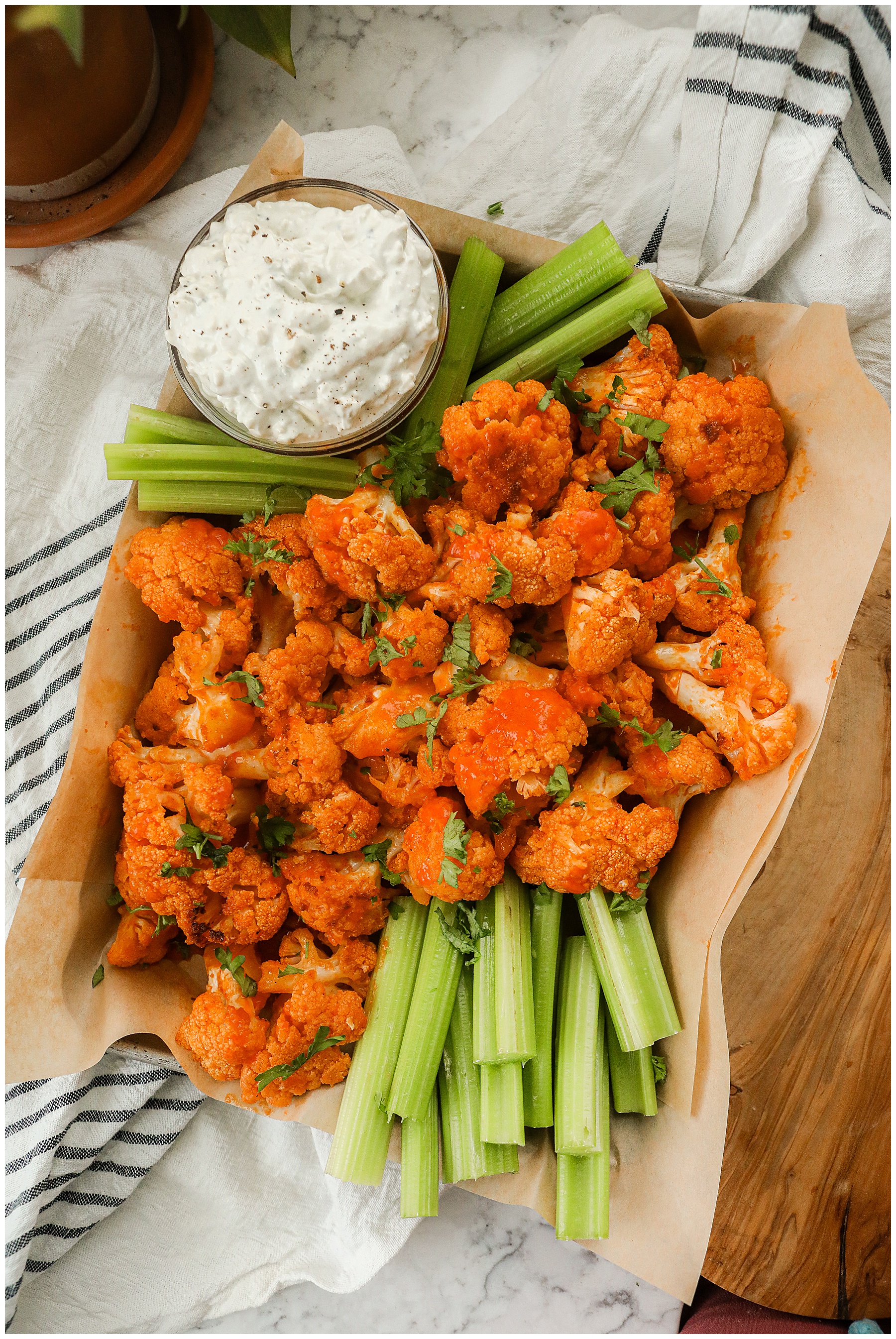 Roasted Buffalo Cauliflower recipe - Sugar Maple Farmhouse